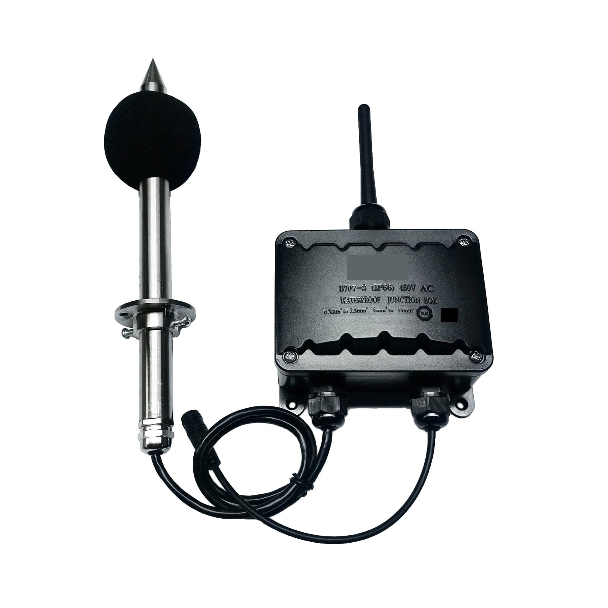 Noise Sensor Outdoor-Lärmmonitor, Langer Stab, hochpräzise Schall-Dezibel-Sondenerkennung, Sensor-Terminal, Industriequalität 868 MHz