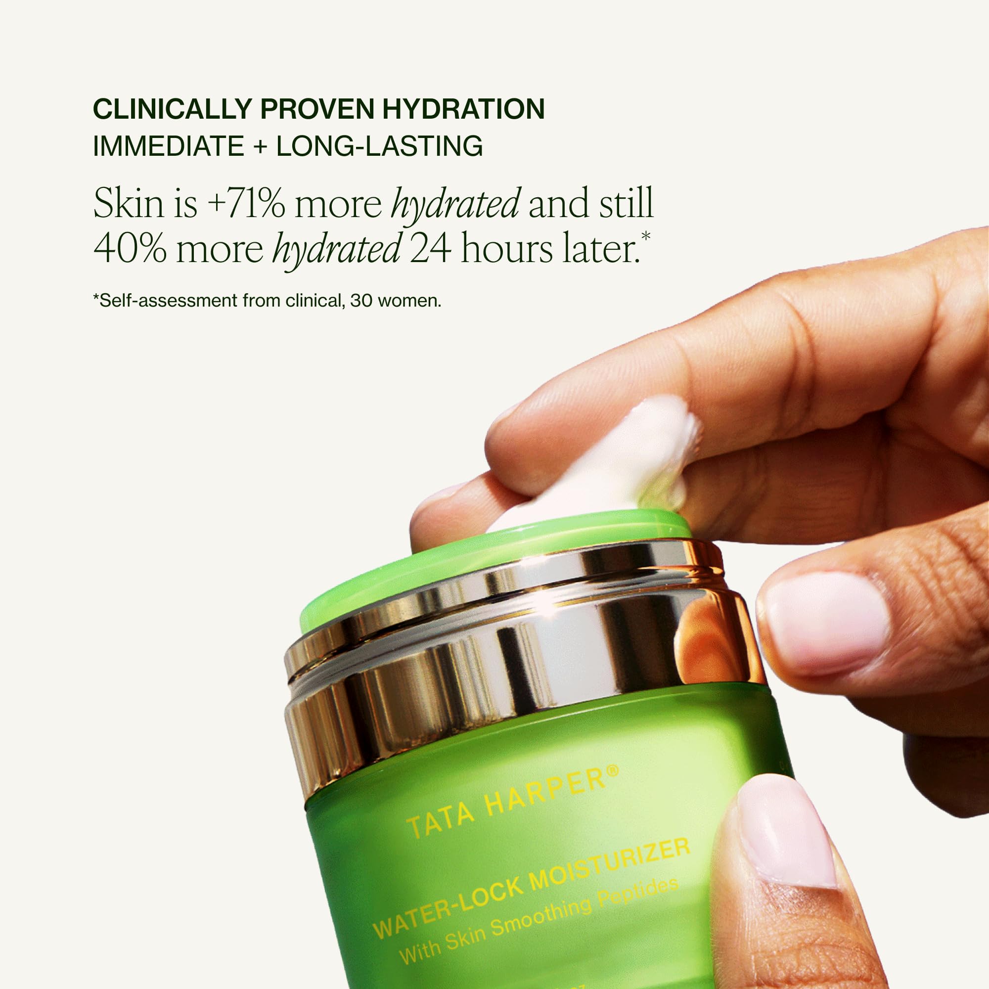 Tata Harper Water-Lock Moisturizer, Lightweight, Silicone-Free Hydrator, 100% Natural, Made Fresh in Vermont