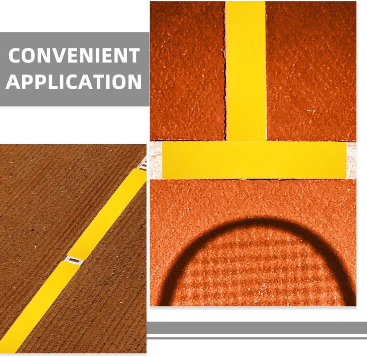 2pcs Tennis Court Markers Training Equipment TPE Material and Anti-Slip Yellow Pads for Sports Training on Soccer Field and Outdoor Use