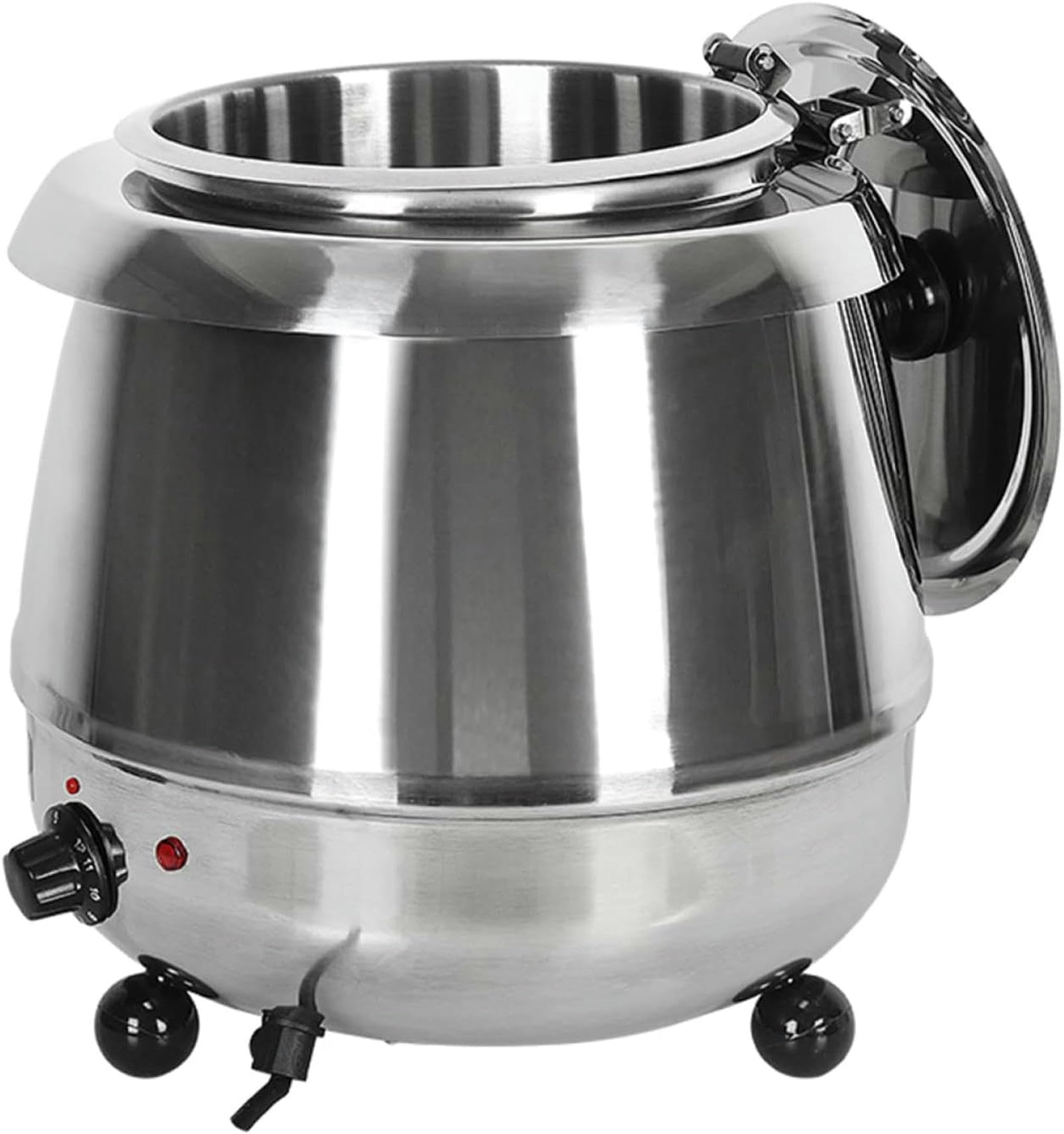 Hadecoll Commercial Soup Kettle Warmer, Round Buffet Servers And Warmers With Hinged Lid And Removable Pot Insert For Restaurant, Party, Buffet, Catering
