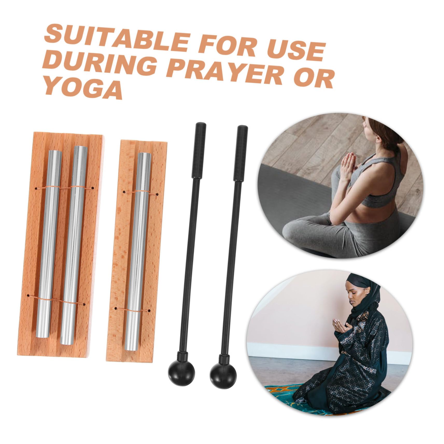 FOMIYES Mallet Tool for Sound Percussion Musical Instruments Set with Wind Chimes for Meditation Healing