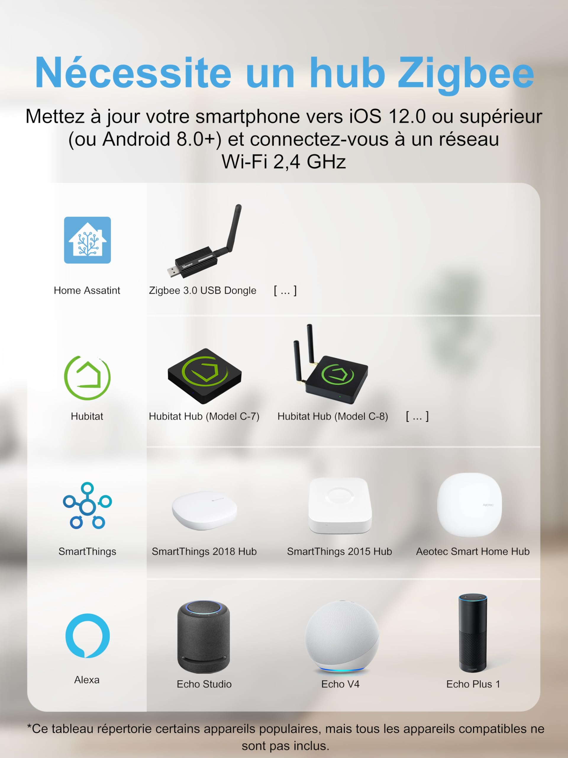 EIGHTREE Zigbee Prise intelligente avec mesure de la consommation d'énergie | 16 A, répéteur Zigbee, hub Zigbee nécessaire, compatible avec Home Assistant,SmartThings, Alexa, programmation et minuterie