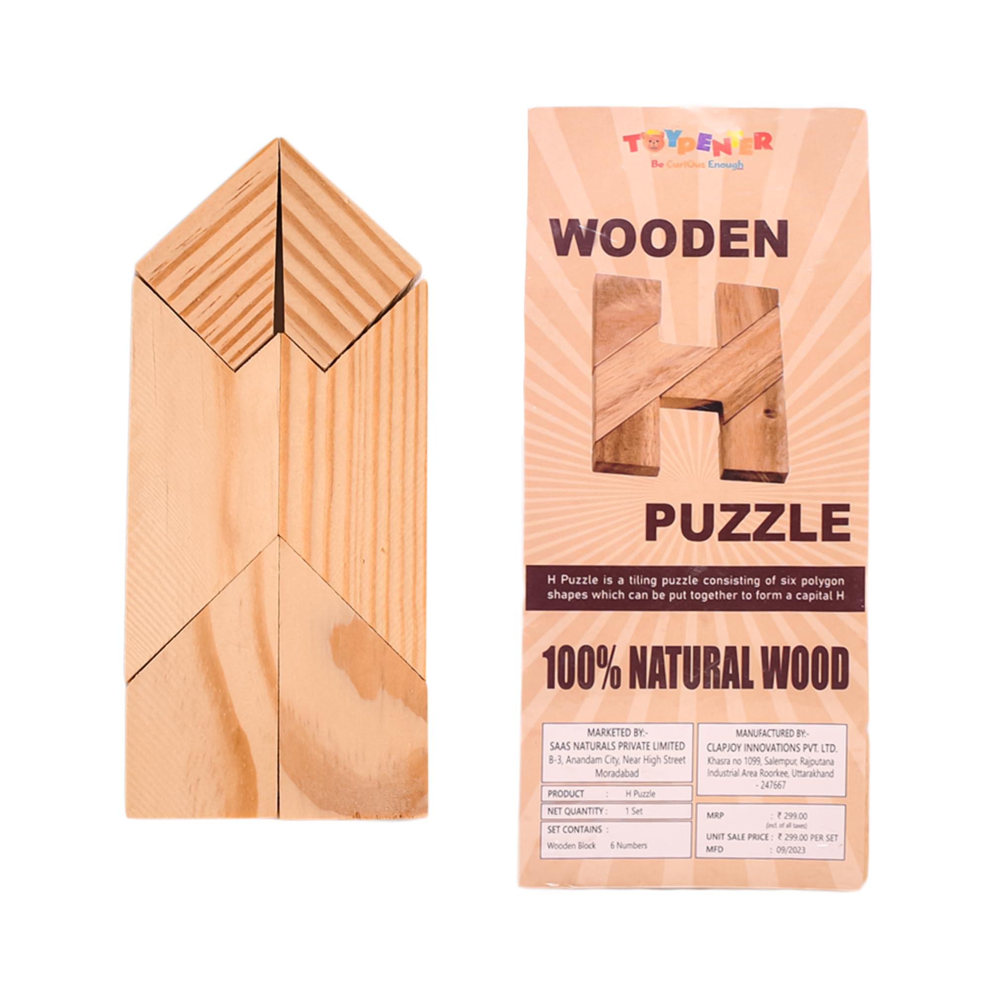 TOYPENTER H-Shaped Puzzle Wooden Brain Puzzles for Kids & Adult Challenge Wooden Brain Teasers Puzzle Games for Family Party Favor - Brain Games for Kids & Toddlers (B0CMXCR5ZC) Amazon Price History, Amazon Price Tracker