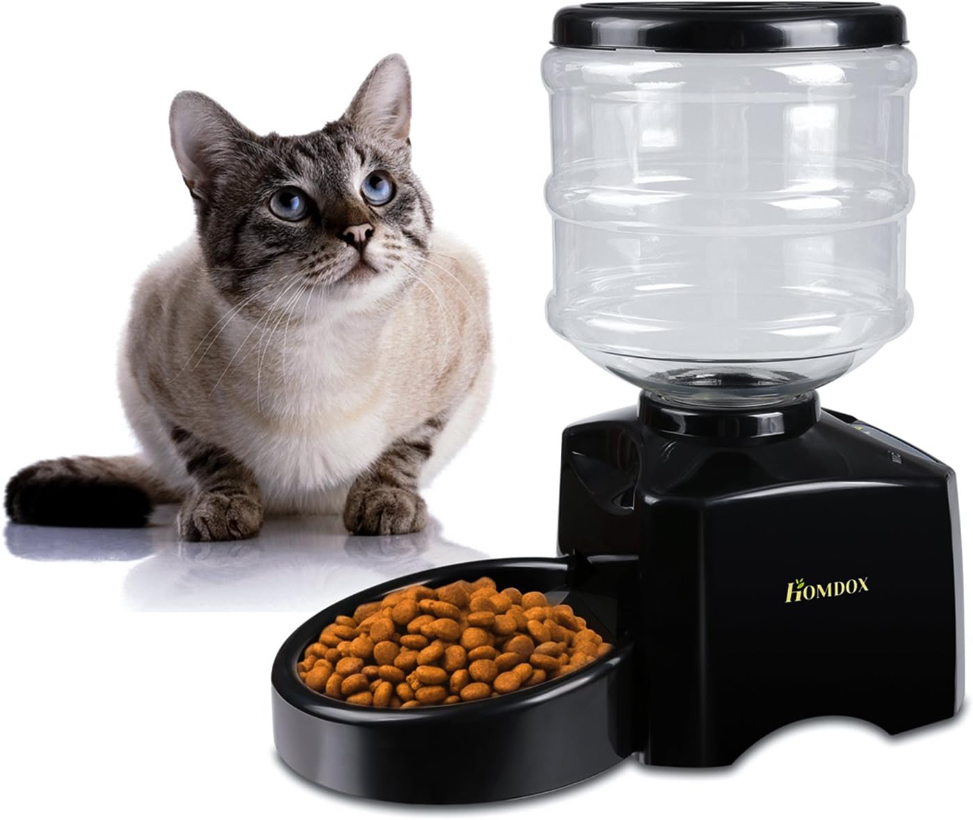 Homdox New 5.5 Liter Large ABS Material Automatic Pet Feeder Automatic Cat Feeder Dog Feeder Cat Dry Food Portion Control