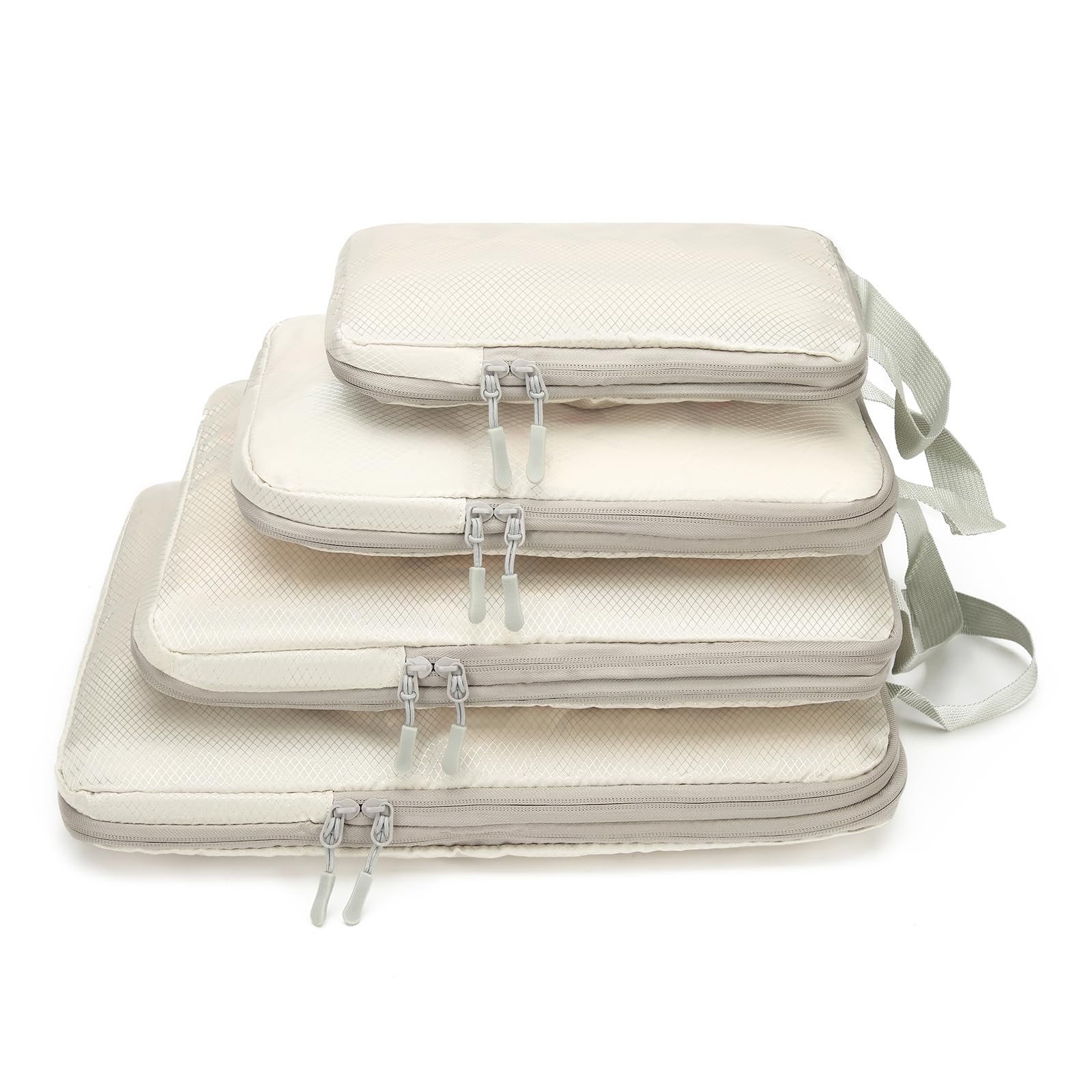 4 Pcs/Set Suitcase Compression Packing Cubes Travel Luggage Organizer Packing Extensible Luggage Storage Bag Mesh Compression