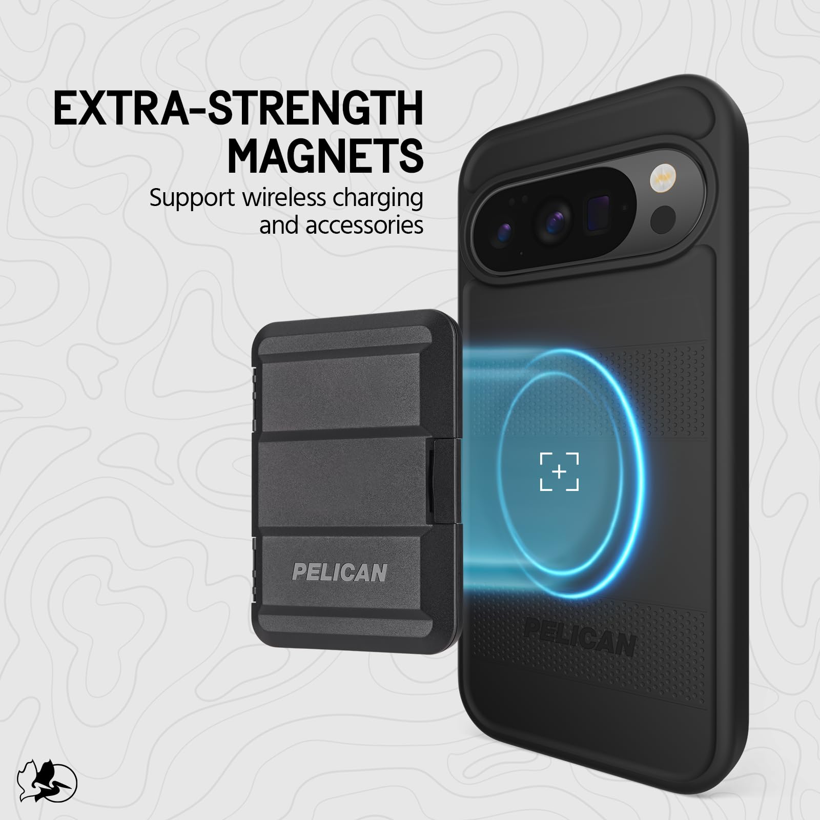 Pelican Etui ochronne na Google Pixel 10 Pro/Pixel 10, wytrzymałe magnetyczne etui na telefon z wojskowym 4,9 m - klasa ochrony przed upadkiem - wytrzymałe etui na telefon z magnesami - czarne