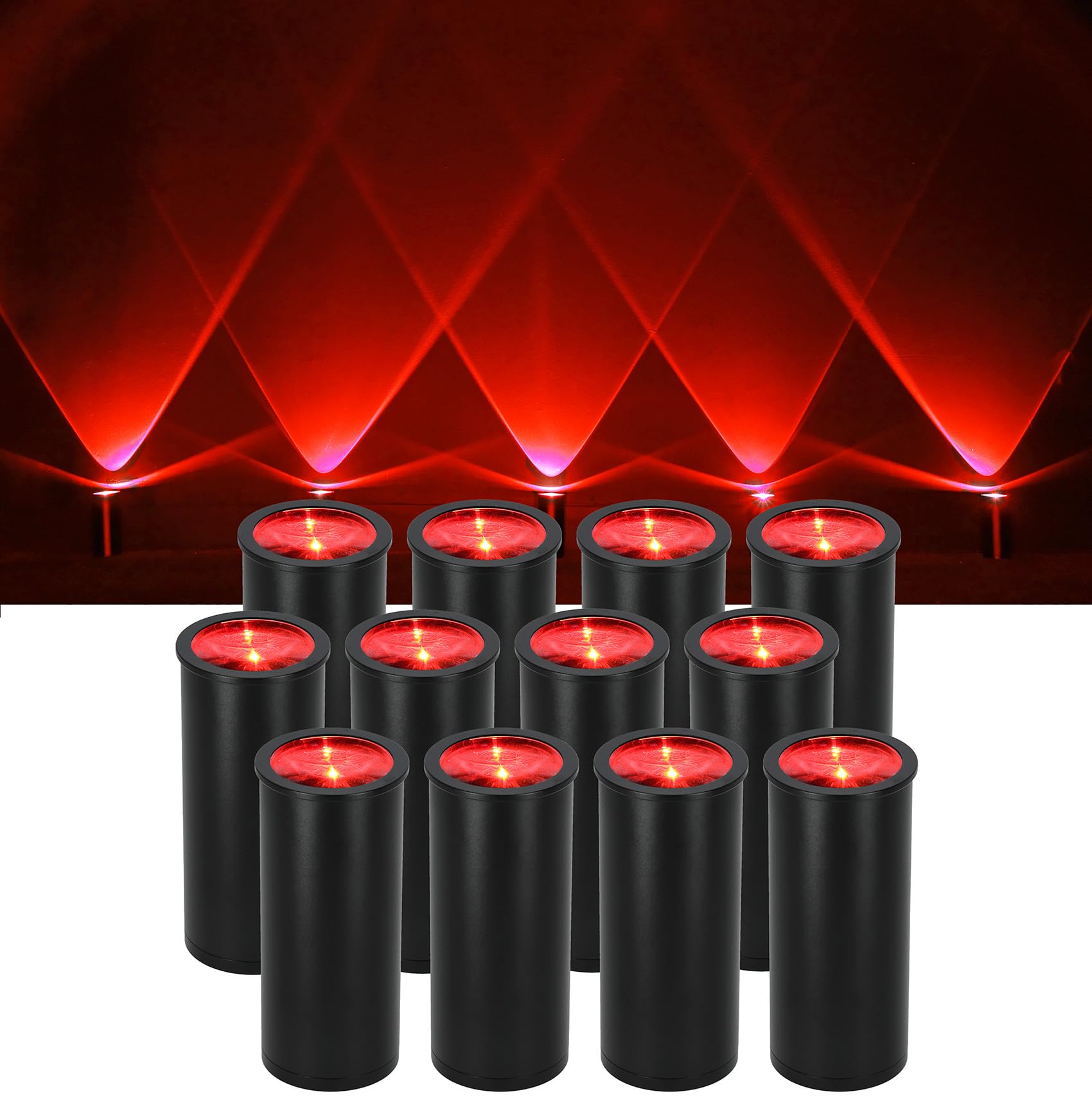 Amazon.com: Rockville 12 Pack MINI Halo Black DJ Wash Effect