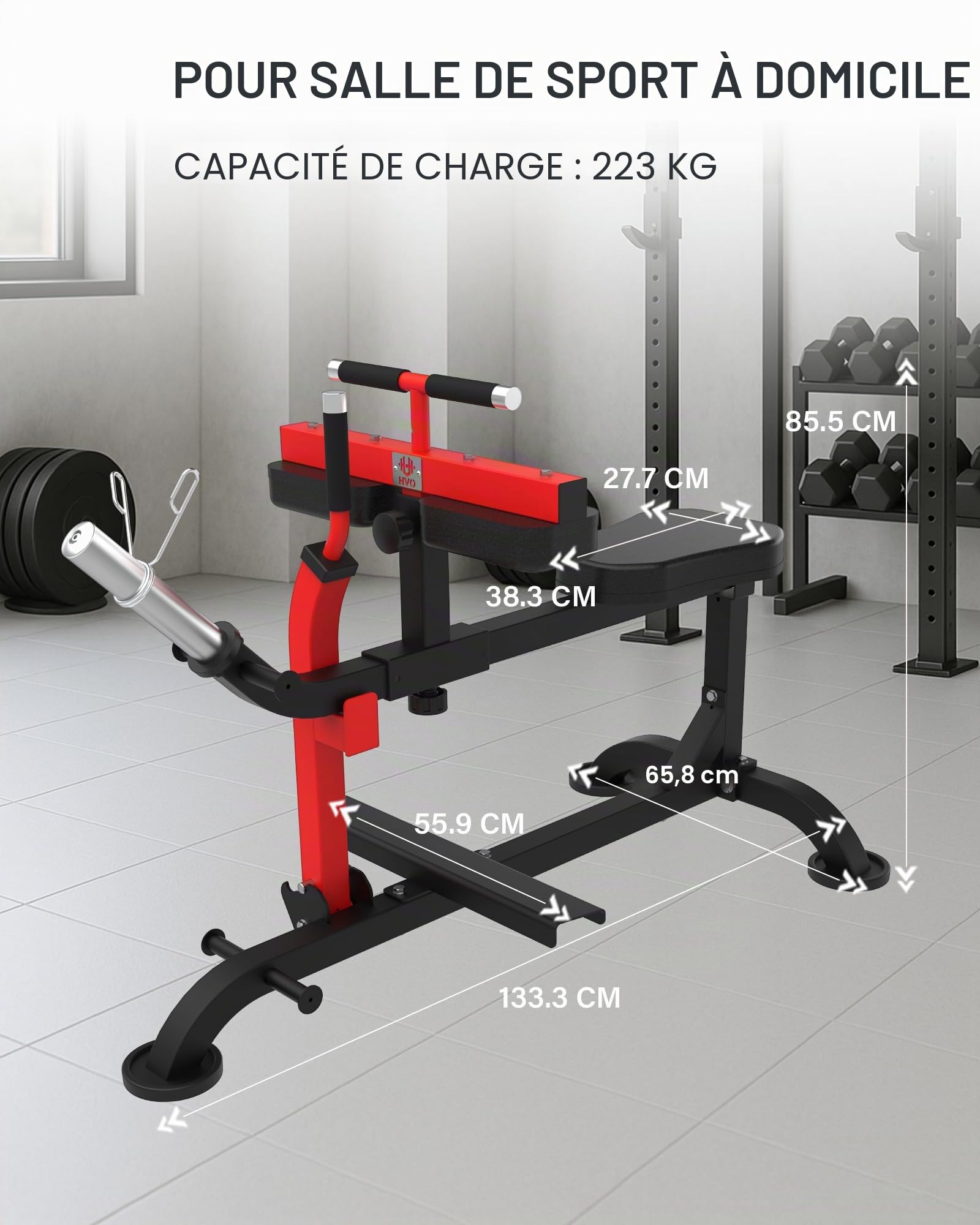 HVO Machine à Mollets Assis: Appareil d'entraînement pour Jambes à Domicile en Position Assise Seated Calf Raise Machine