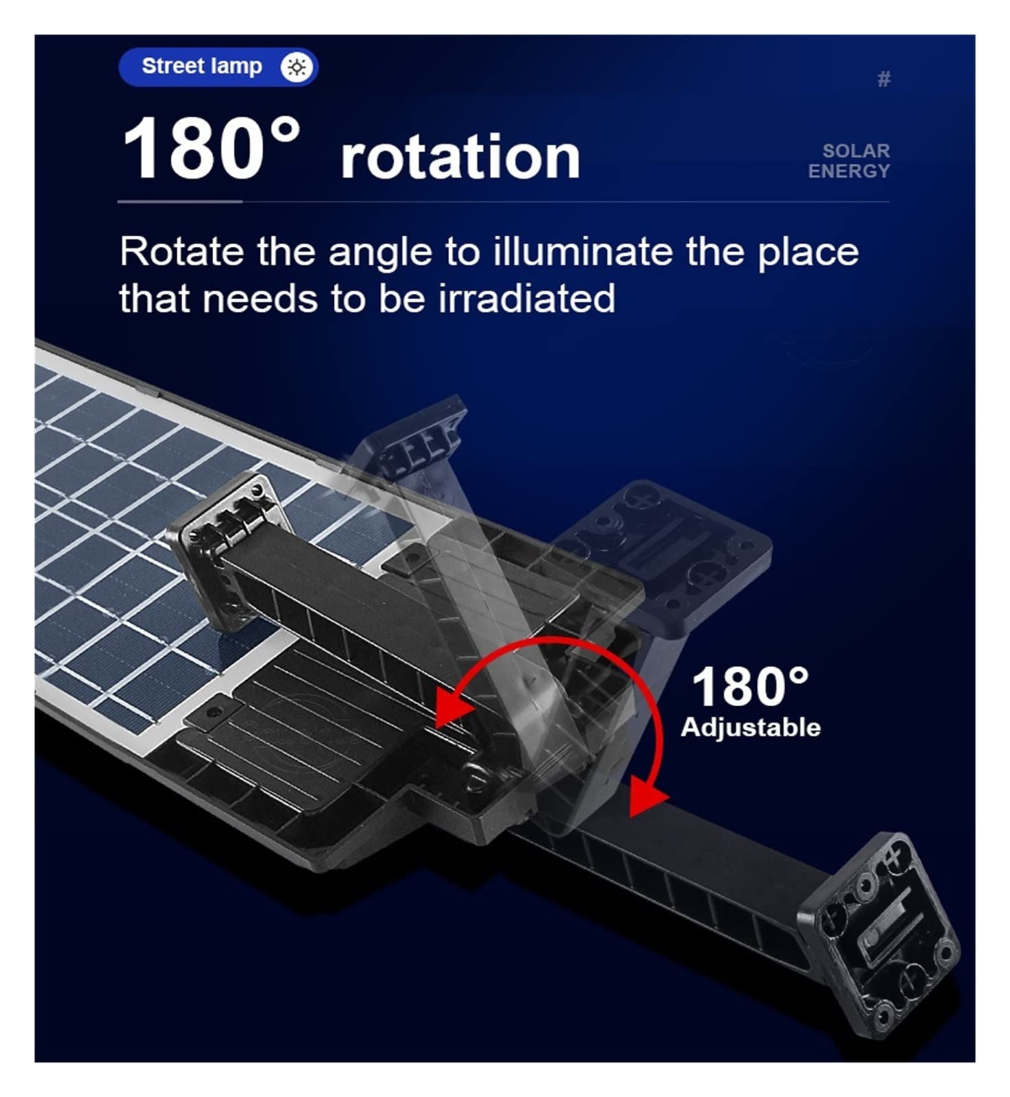 Zewnętrzna lampa solarna, Zewnętrzne lampy słoneczne 3 tryby Zdalne sterowanie Led Solar Street Light 720 LEDs Wodoodporna lampa ogrodowa do domu i podwórka