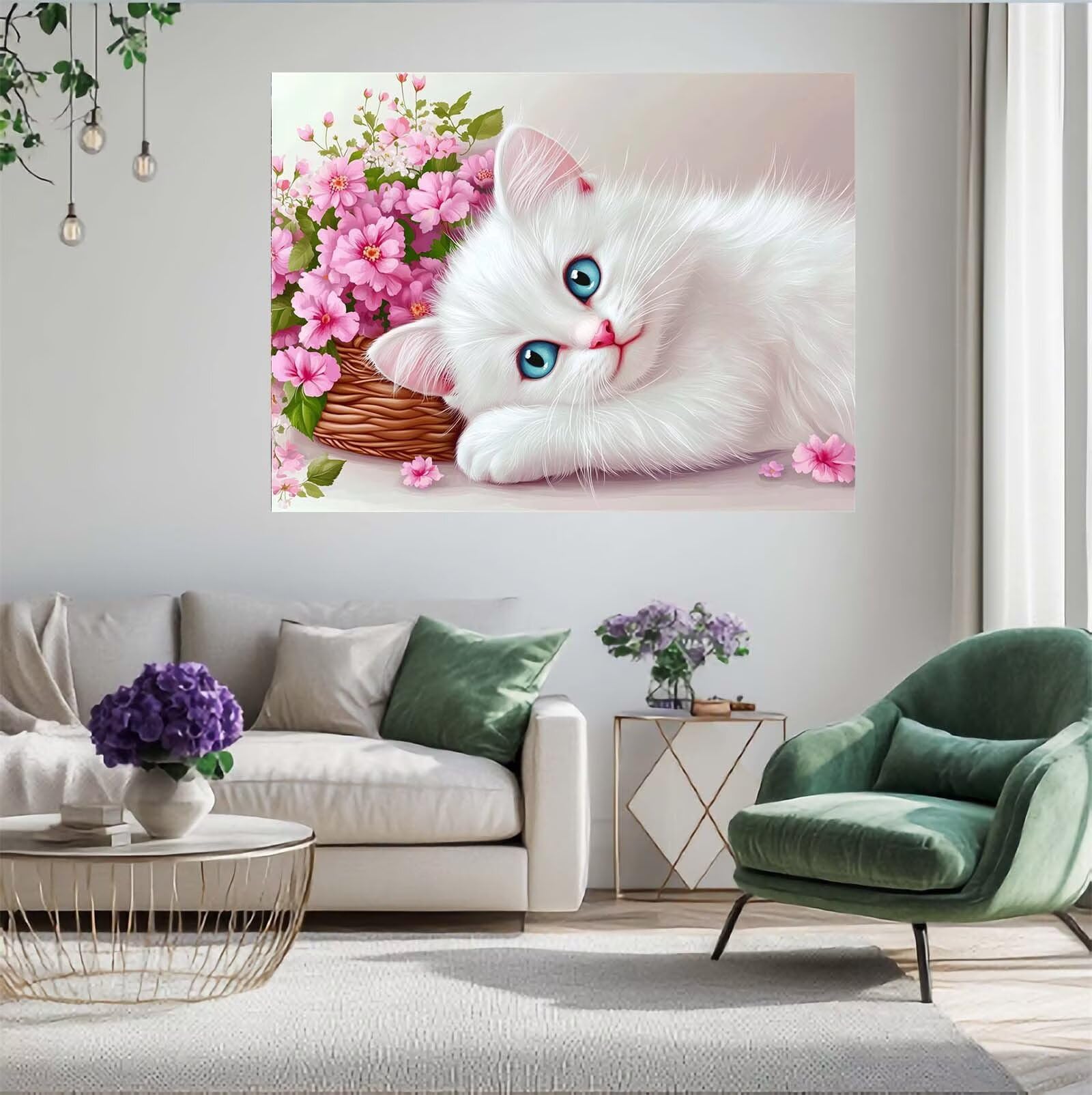 Puzzle kot, 6000 elementów, puzzle kwiatowe dla dorosłych, z pudełkiem na prezent, "zrób to sam", duże drewniane puzzle dla dorosłych, gra zręcznościowa dla całej rodziny, prezenty dla kobiet, 105 x