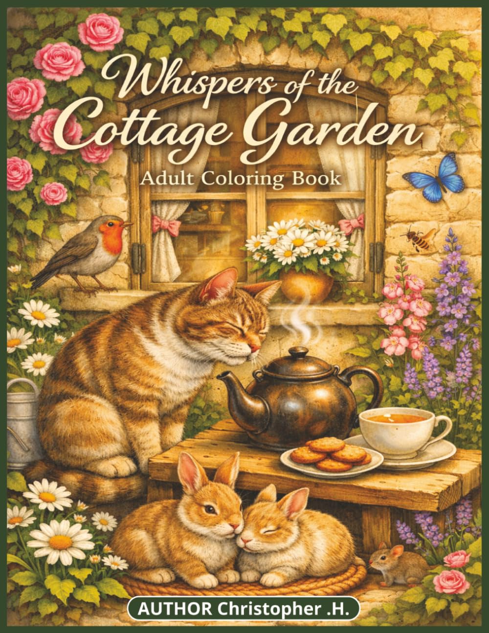 whispers of the cottage garden Adult colouring book: A Cozy Cottagecore Colouring Escape for Peaceful Days (The Cottage Garden Collection)