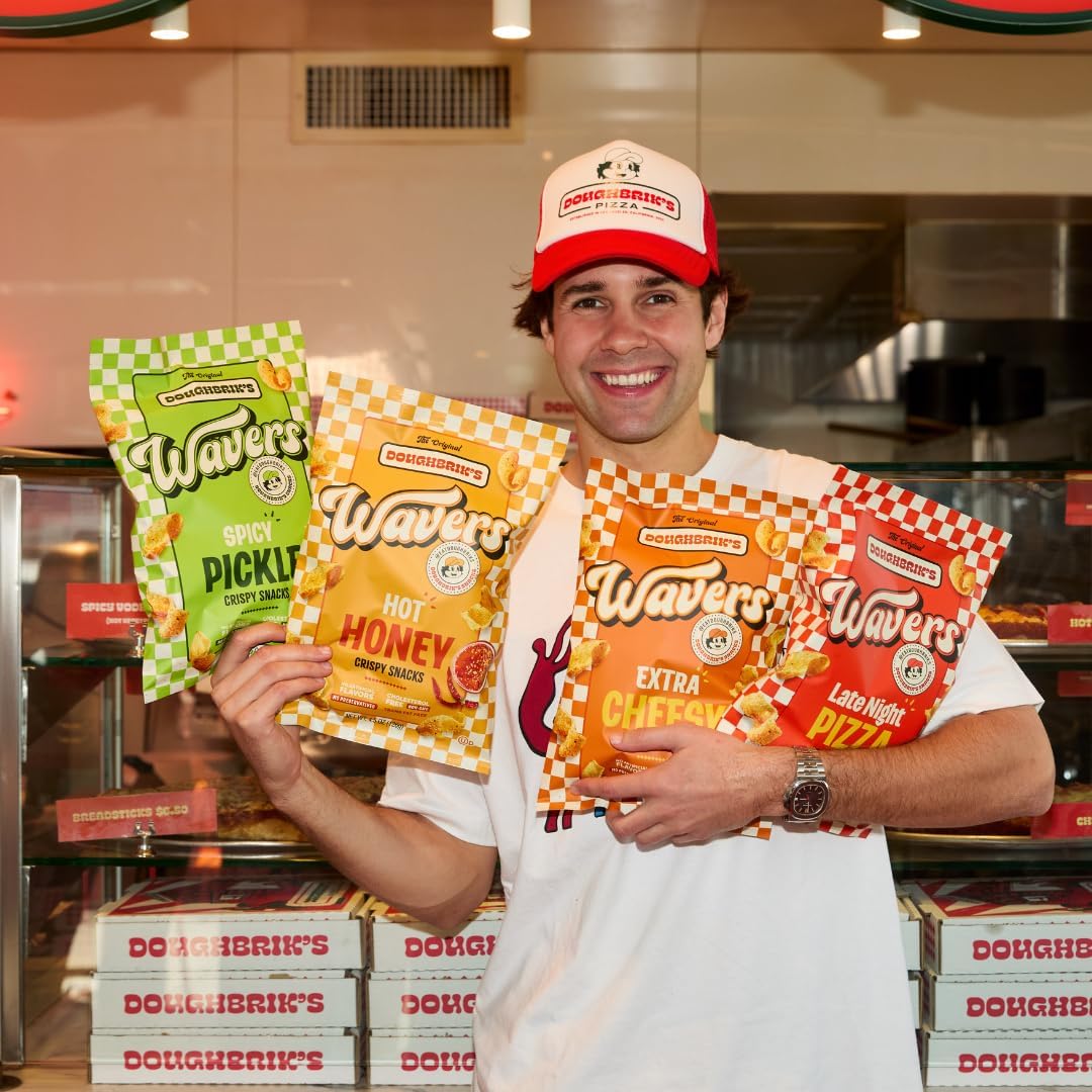 Amazon.com: WAVERS by Doughbrik's Snacks, Late Night Pizza Flavor