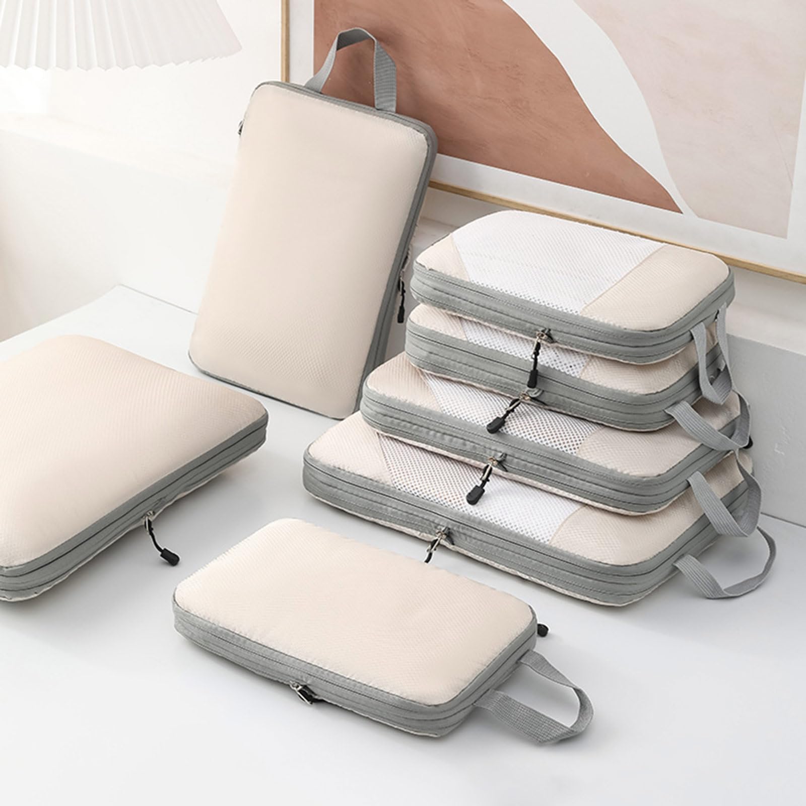 Borsa di immagazzinaggio di viaggio pacchetto leggero bagagli portatile imballaggio abbigliamento sacchetto di imballaggio 8 pezzi set