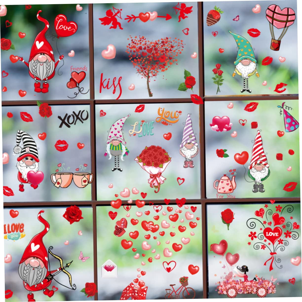 Amosfun 5 Set Etichetta Murales Per Porte Di Natale Camera Giocattoli Spillo Homunculus Cameretta La Finestra Di San Aggrappa Adorabili Adesivi Di San Pvc 9 Fogli*5
