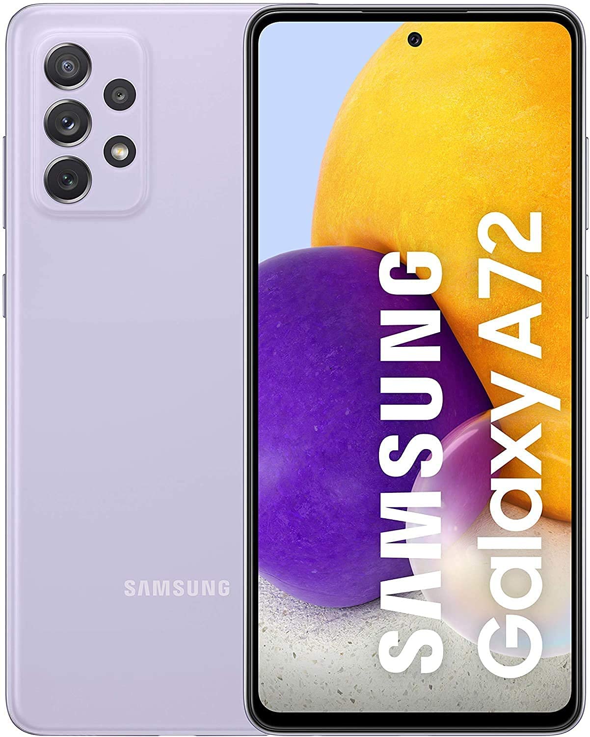 Samsung Galaxy A72 Mobile Phone, 6.7-Inch, 256GB 8GB RAM, Dual SIM Unlocked International Version - Awesome Violet