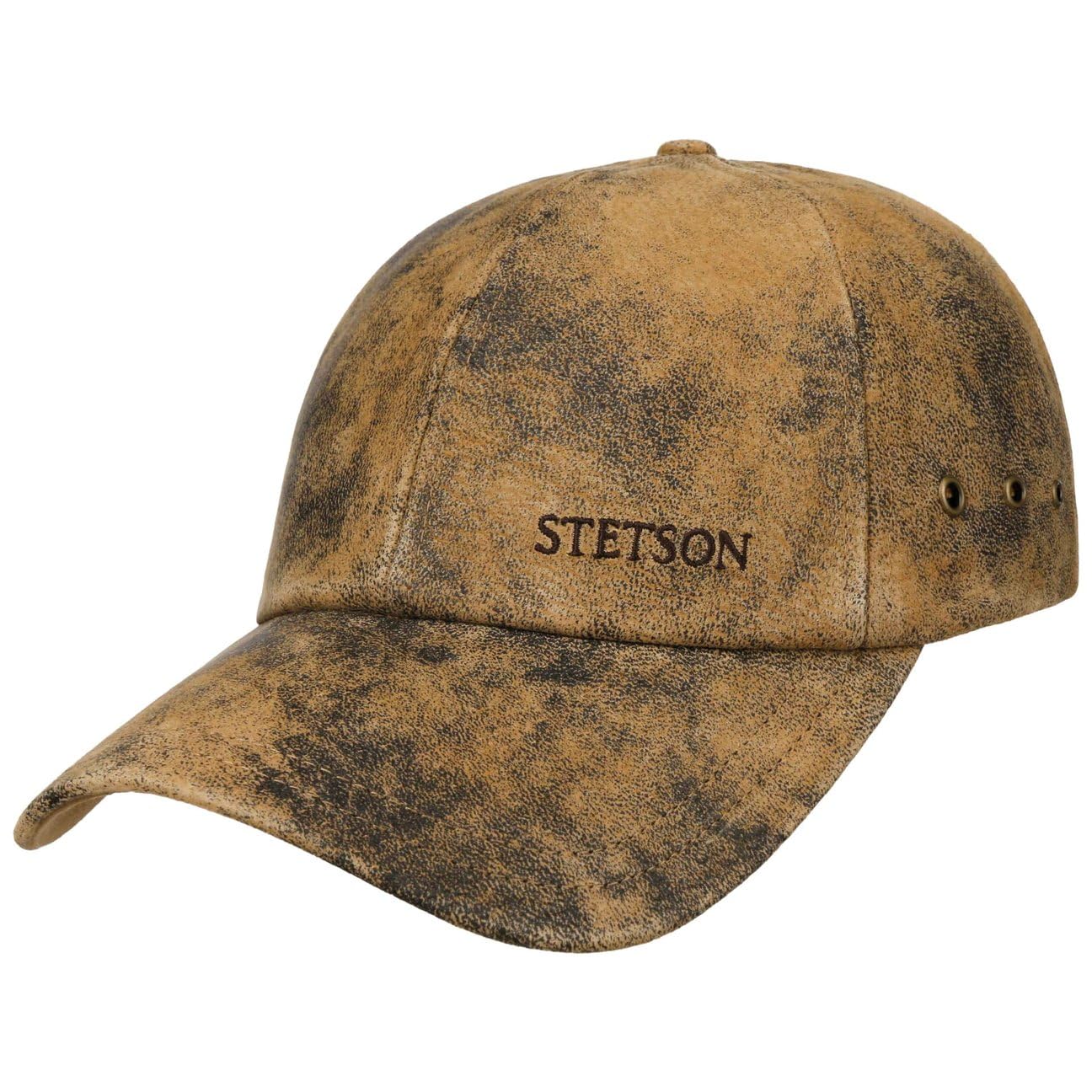 Stetson Rawlins Pigskin Basecap Vintage Look Ledercap Strapback Herren Sommer Winter