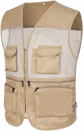 Gilet Uomo Estivo Cotone Gilet Uomo Multitasche Cotone Leggero TAGLIE FORTI Da M A 5XL Caccia Pesca Hobby Gilet In Cotone Uomo - Foto 6