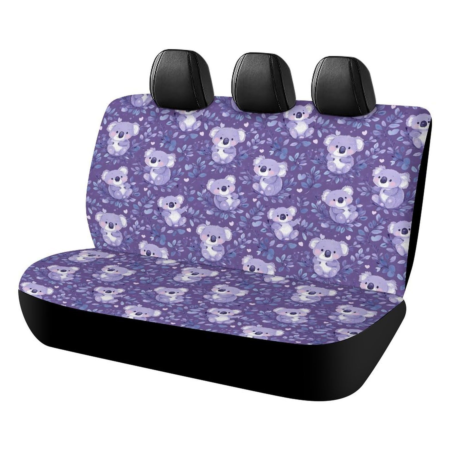 Housse de siège arrière voiture koala violet élastique - 8