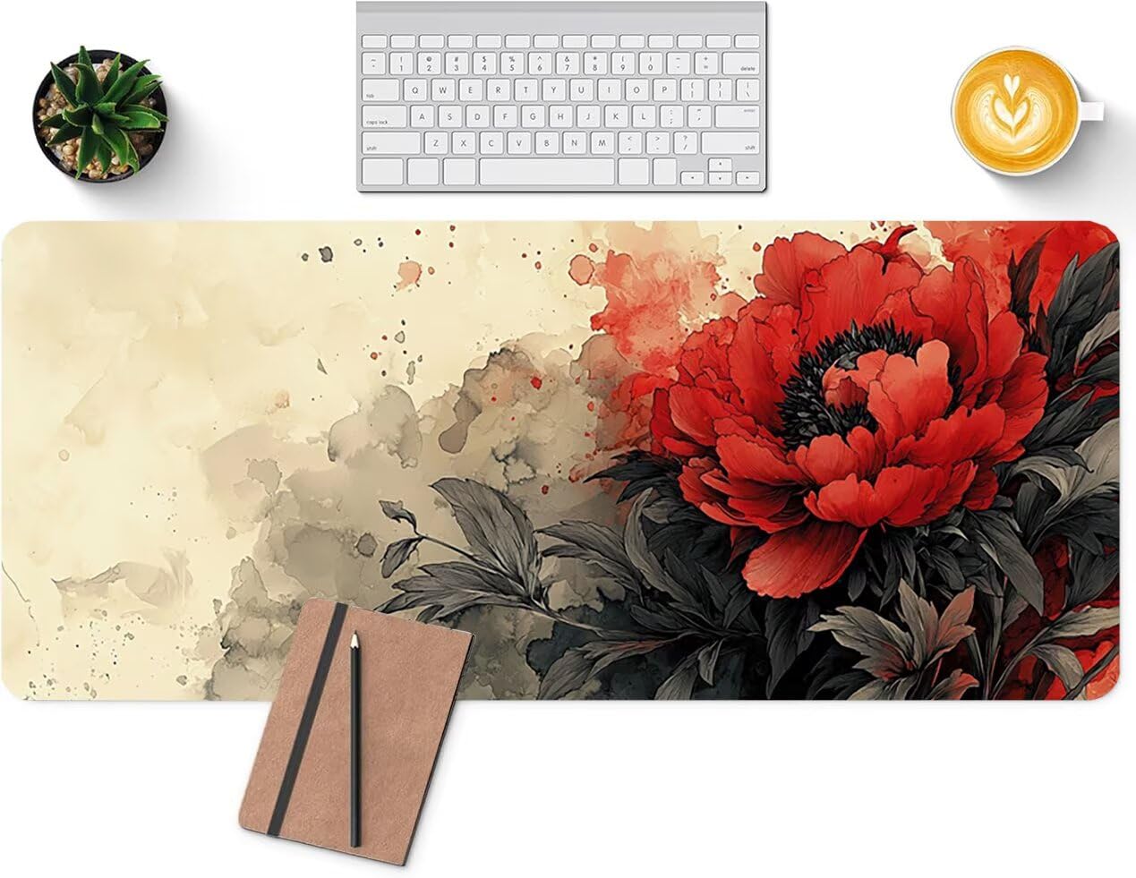 Générique Xlccaioo Fleur Gaming Tapis De Souris XXL 140x60cm XC-2567