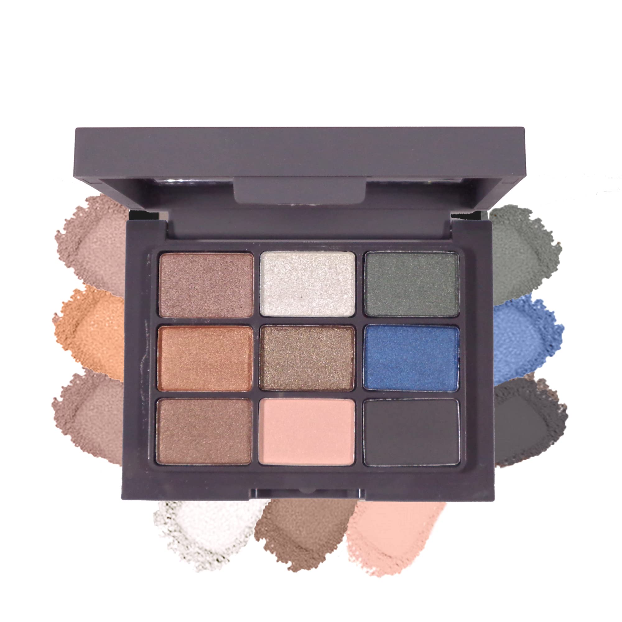 Sivanna Eye Shadow, Lip & Cheek Color | Pigmented Matte | Multi Colored Makeup Palette | All In 1 Kit | With Mirror Applicator | 18 Grams (Blue, Green, Gold Shades)-image-7