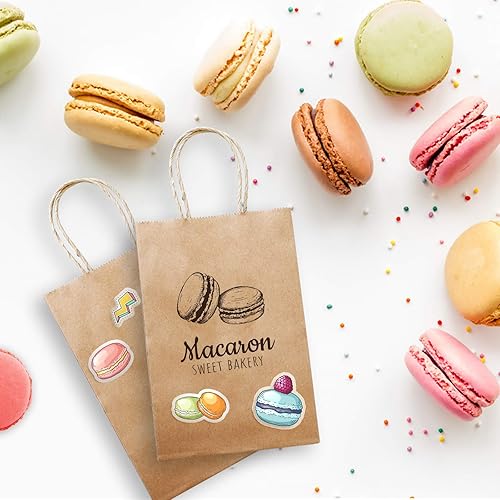 Miniatura 57 de MESHA Bolsas de papel grandes de 10 x 5 x 13 pulgadas, bolsas de papel kraft para compras con asas, paquete de 50 bolsas de regalo grandes, bolsas