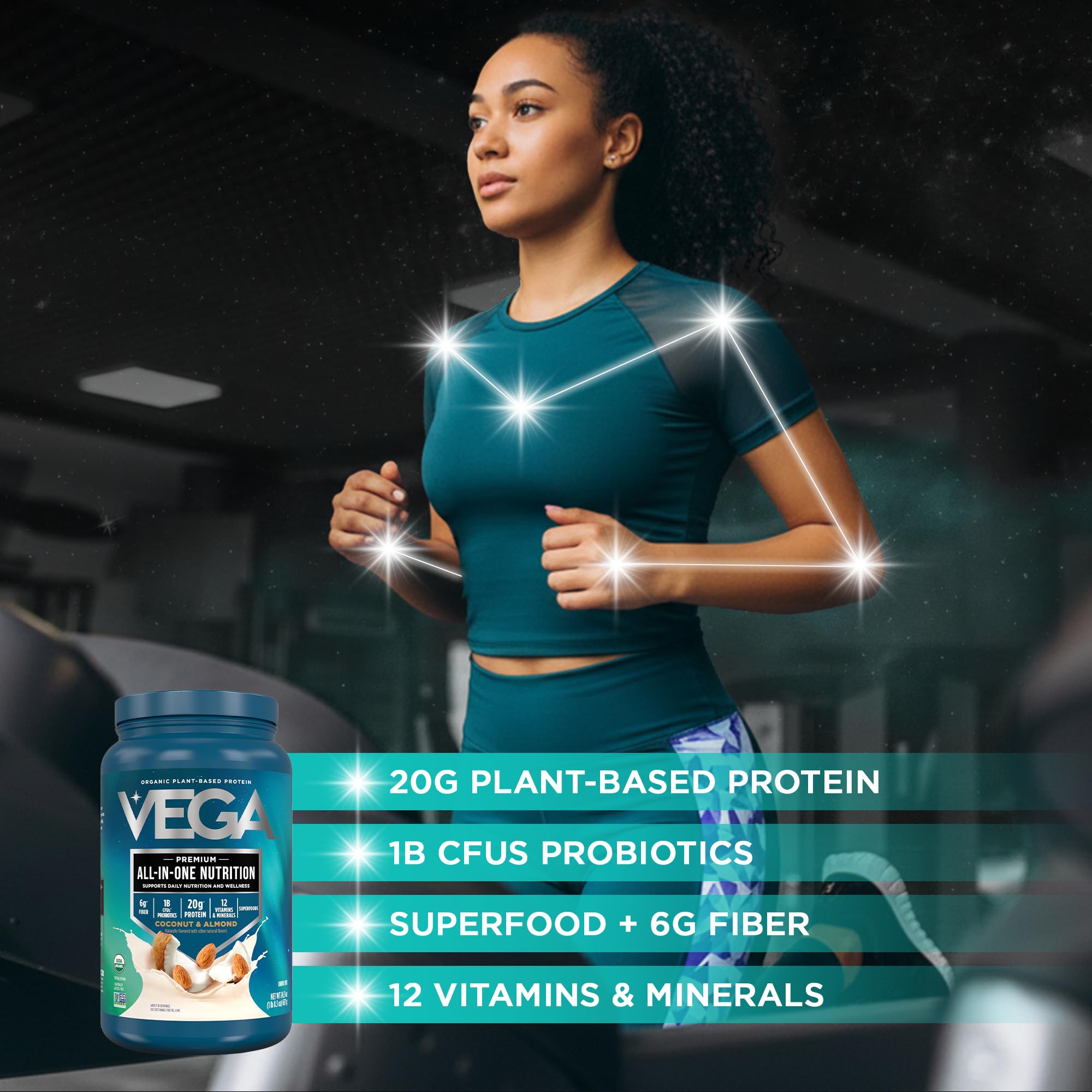 Vega All-in-One Nutrition Organic Vegan Protein Powder – Coconut Almond, 20g Protein Meal Replacement Shake – 1.52lbs (18 Servings) — Amazon image 5