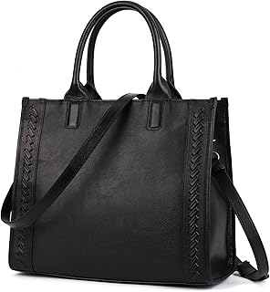 Zhuoliang Leather Tote Bag for Women Genuine Leather Work Tote Travel Purse Top Handle Crossbody Handbags