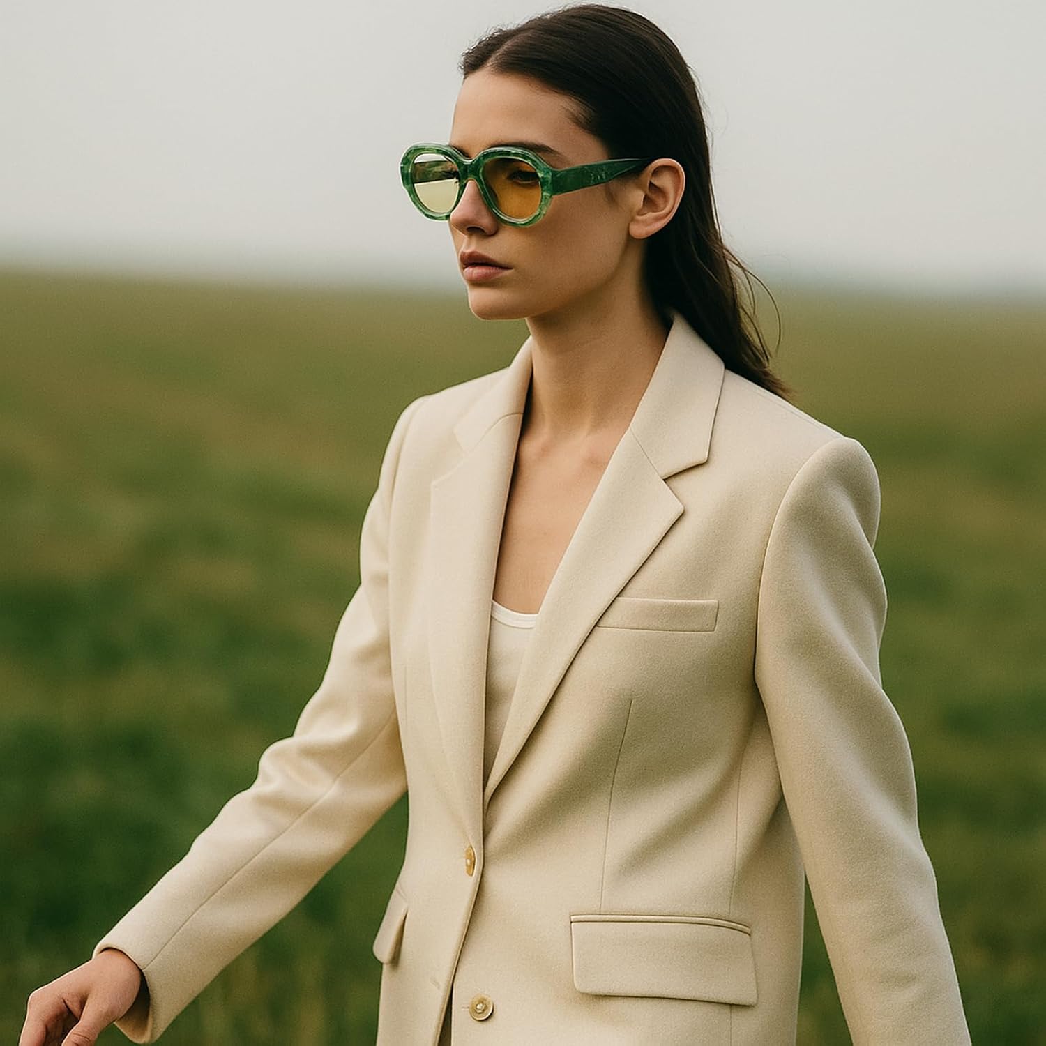 Retro Square Sunglasses for Women Fashion Gradient Shades UV400 Trending Men Pilot Sun Glasses - Image 5