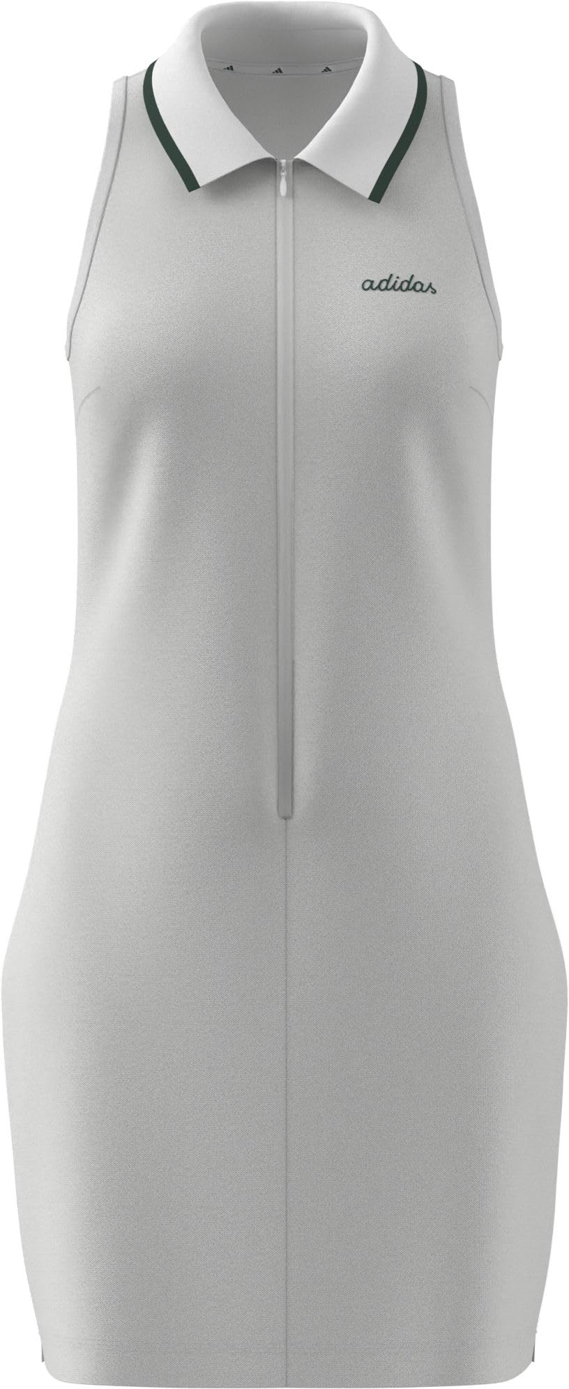 adidas Women's Seasonal Essentials Colorpop Dress with Embroidered Graphic, White/Collegiate Green, XXL