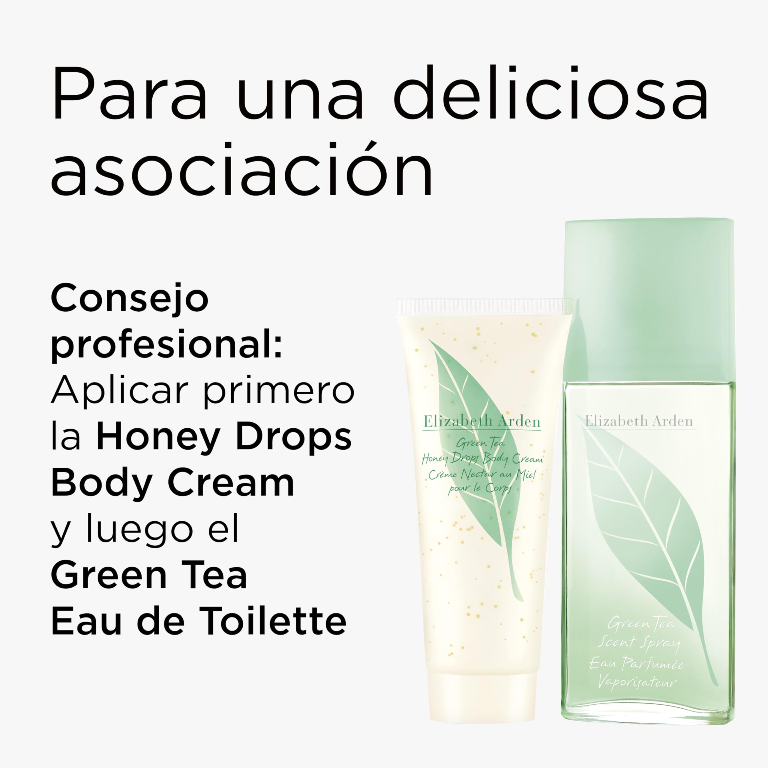 Elizabeth Arden - Green Tea Set de 2 Piezas, Scent Spray y Crema Corporal Honey Drops, Dúo Refrescante e Hidratante para una Piel Suave y Perfumada