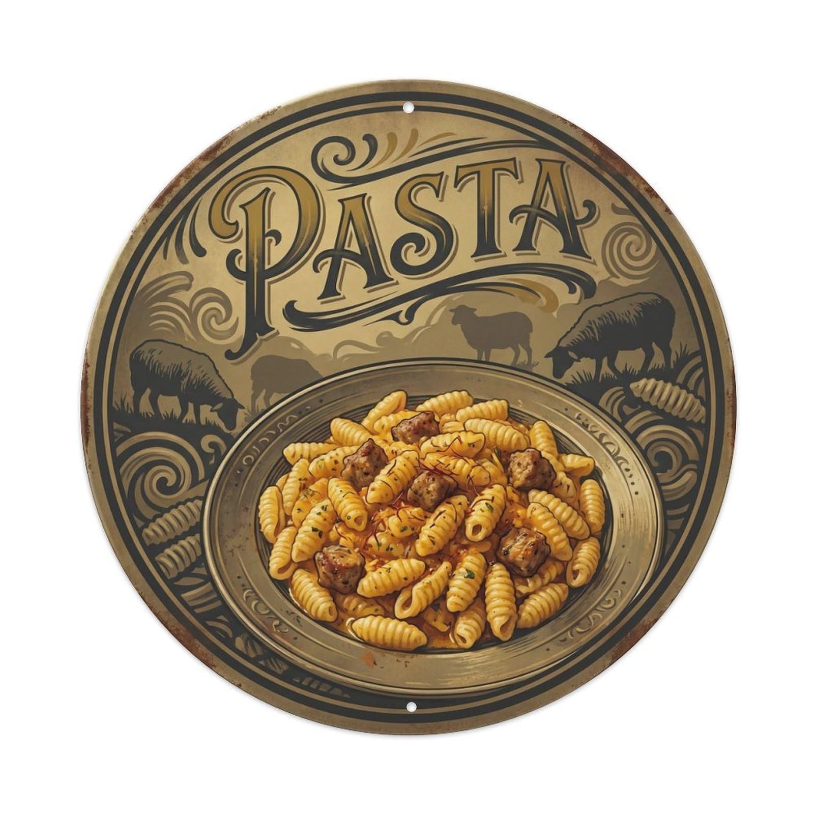Pasta Italian Restaurant Cucina Italiana Nostalgic Metal Tin Sign