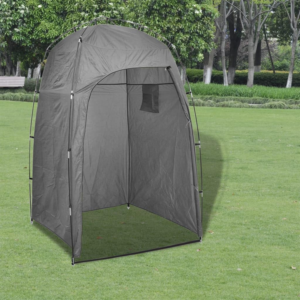 Blaues Dusch- und WC-Zelt für Outdoor Camping Strand Wandern Privatsphäre tragbar und faltbar, ideal für Festivals, Reisen, Wohnmobil, Wasserspülung, Wasserpumpe, Toilettenzelt