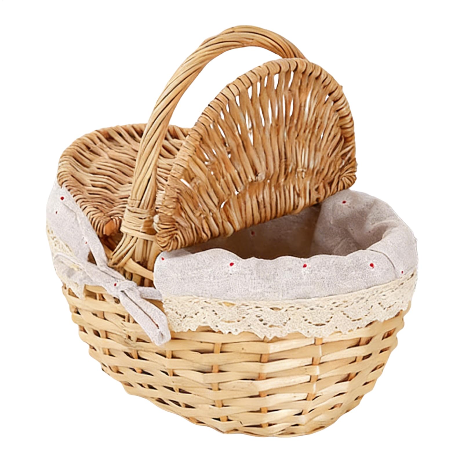 Conteneur de rangement imitation osier avec poignées pour cuisine et garde-manger