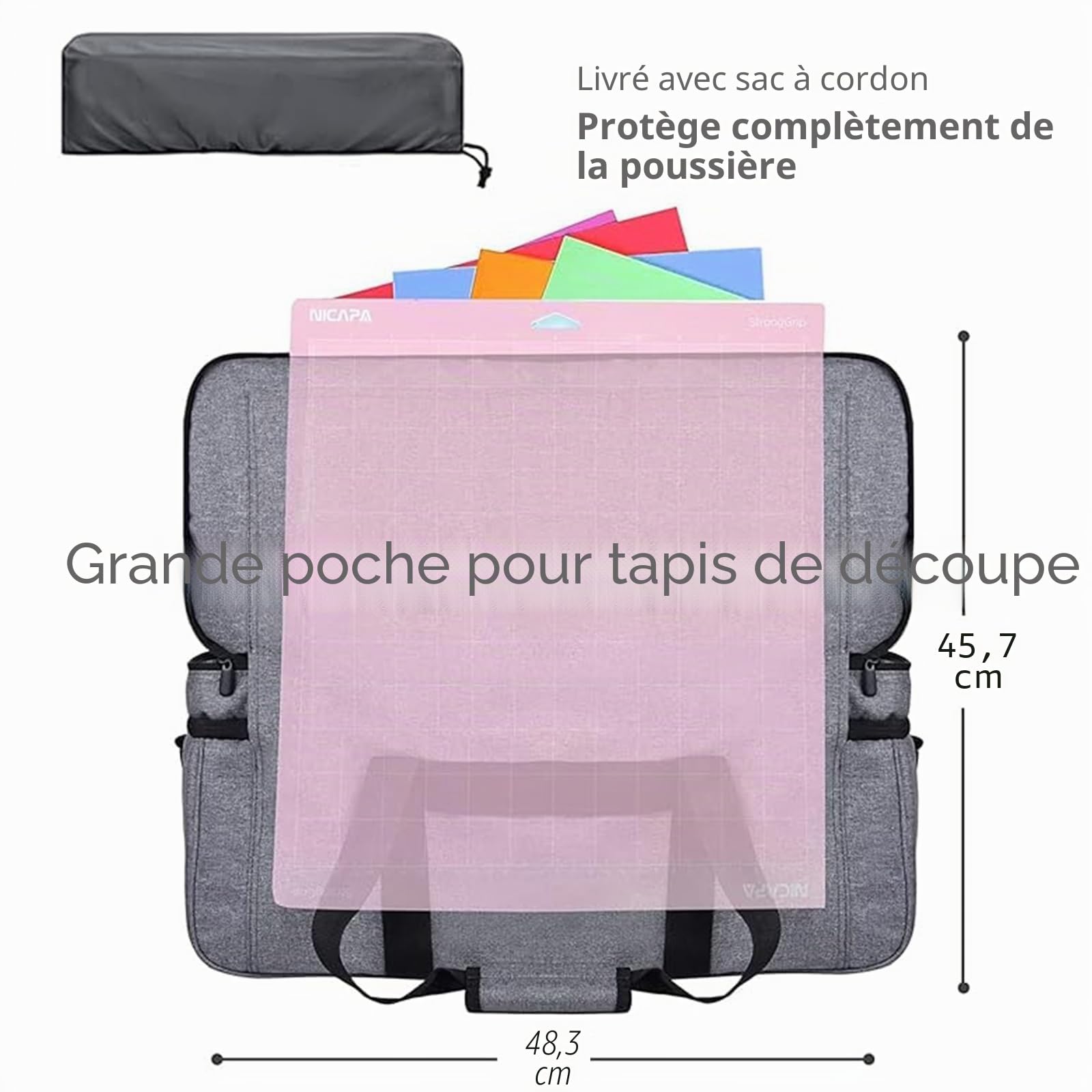 Étui de Transport pour Cricut Maker, Sac Cricut pour Machine Cricut avec Housse Compatible avec Cricut Explore Air, Air 2, Maker, Maker 3, Sacs d'organisation et de Rangement, Accessoires Cricut