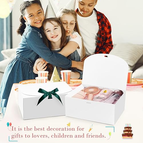 Miniatura 6 de ZSZMFH 14 cajas de regalo con tapas, cajas de regalo rosas de 9 x 6 x 4 pulgadas con cinta, caja de propuesta de dama de honor, caja de regalo de