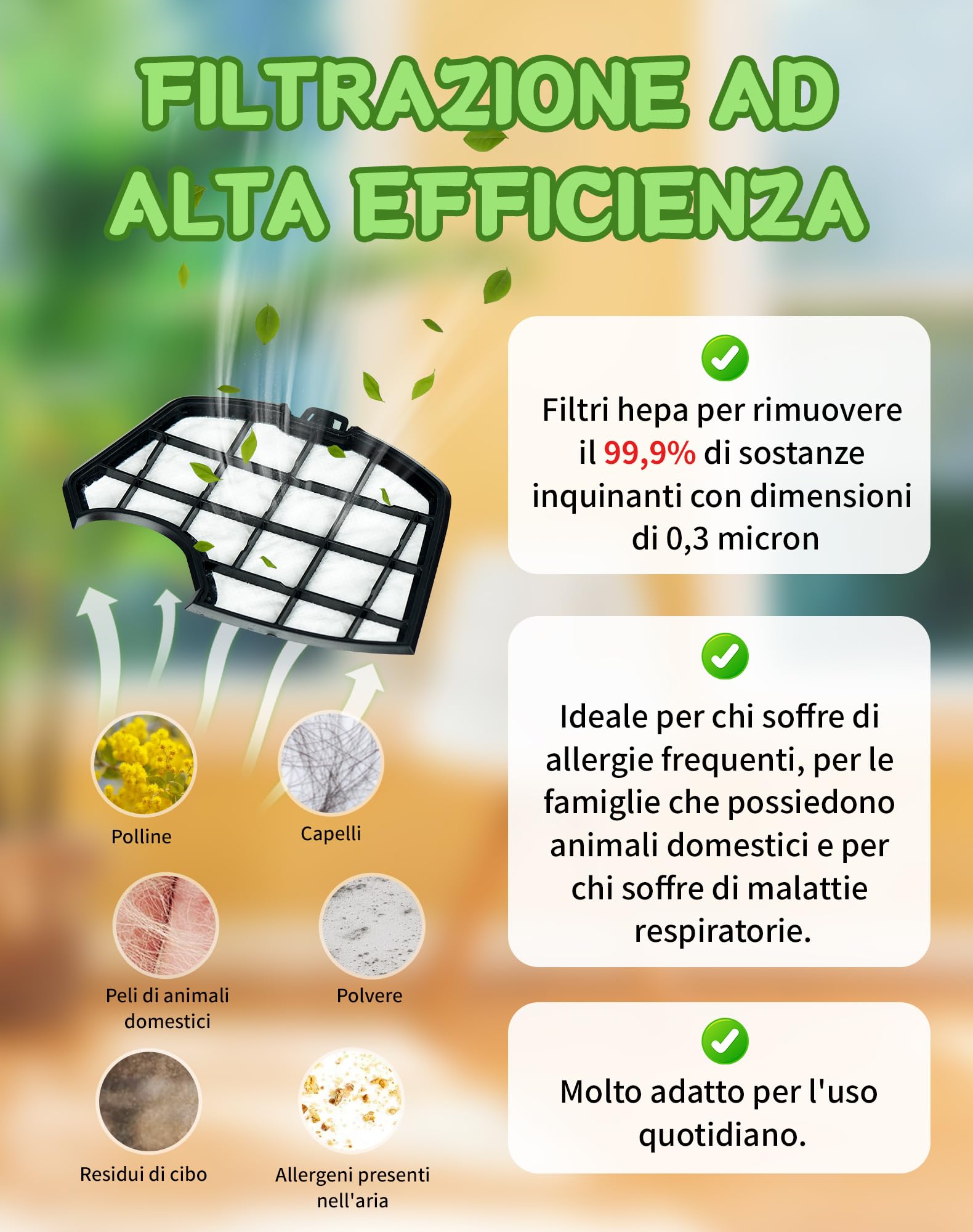 8 Filtri Per Aspirapolvere Vorwerk VK140 VK150 - Lavabili, Riusabili, Anti Polline E Peli - Foto 10