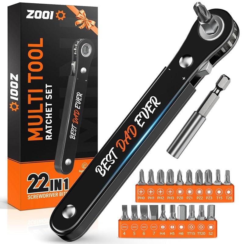 Kit de Chave de Fenda Catraca em Ângulo de 90° ZOOI com 20 Bits e Extensor GJ0129-BK-SET, 22 peças