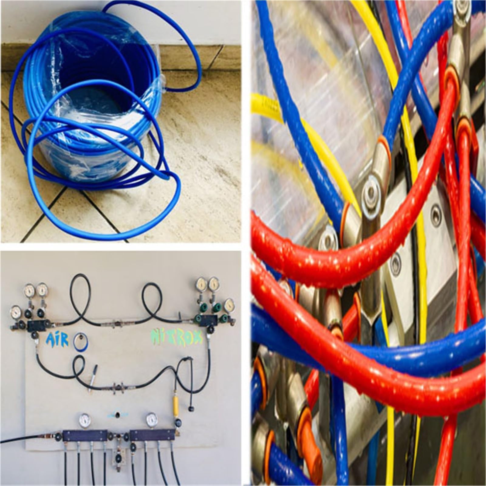 aire manguera tubo comprimido Tubo De Aire Neumático, Manguera Neumática De Polímero Híbrido Para Transferencia De Fluidos/taller De Reparación De Automóviles(A,L 30m/98.4ft OD X ID 12 X 8mm)
