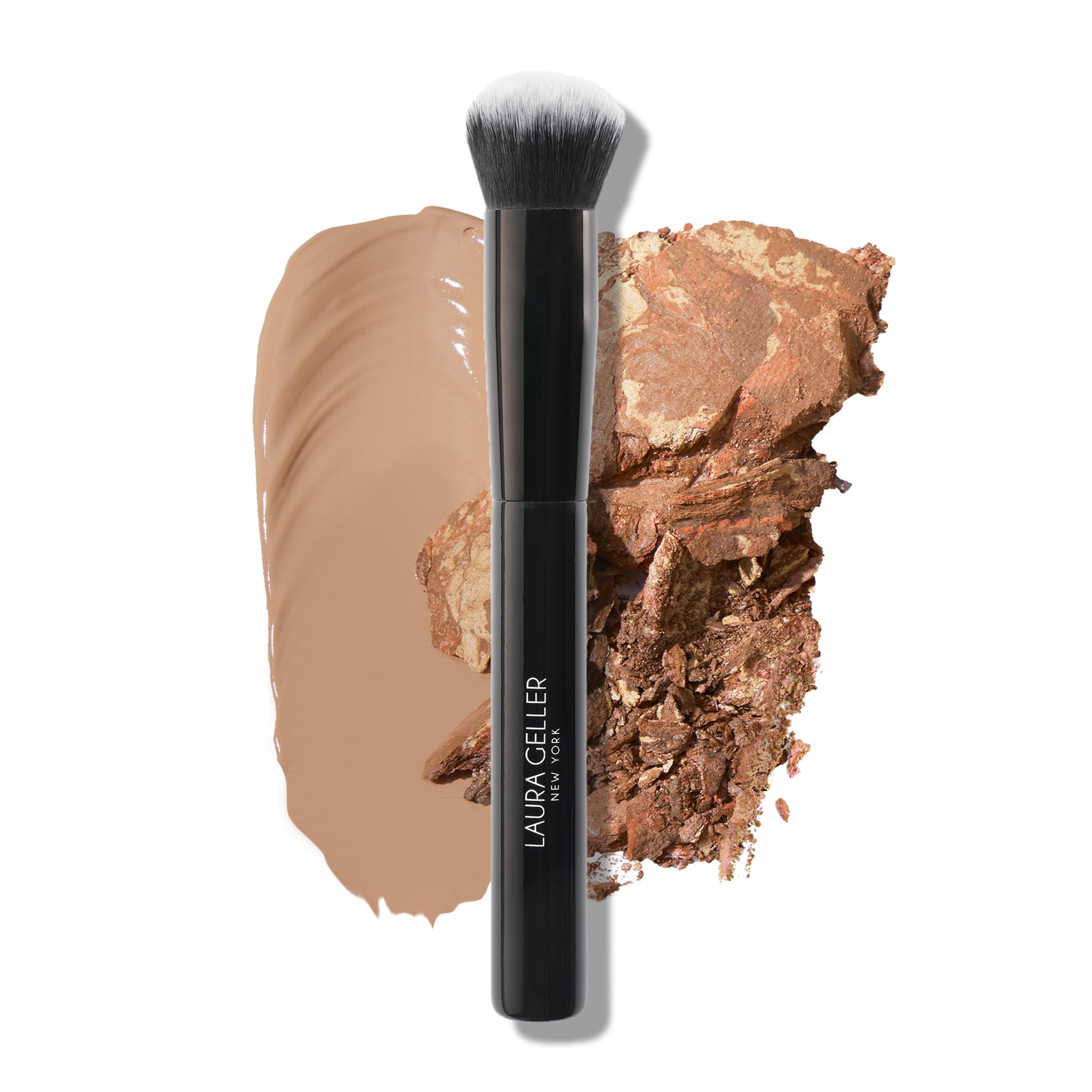 Foundation Brush with Wooden Handle, Midnight Black