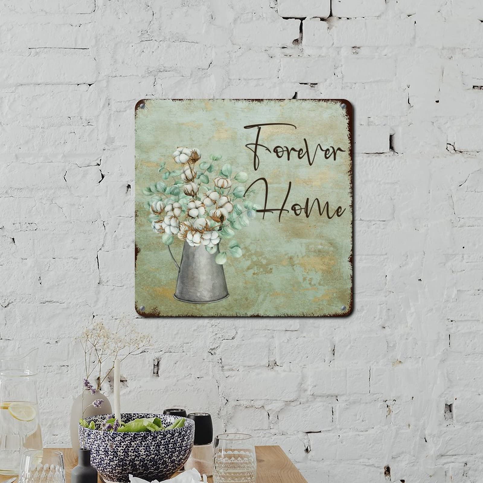 Targa in metallo retrò con scritta in lingua inglese Succulent Knowledge, per scuola, club, caffetteria, bar, 30,5 x 43,2 cm