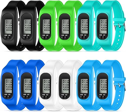 Miniatura 11 de Geyoga Pedometer for Walking Steps and Miles Pedometer Watch Silicone Steps Tracker Running Bracelet Ankle Step Counter for Calorie Burning and Step