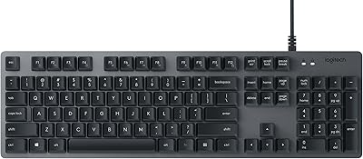 Logitech K840 Mechanical Keyboard with Romer G Mechanical Switches for PC - 920-008350 (Renewed)