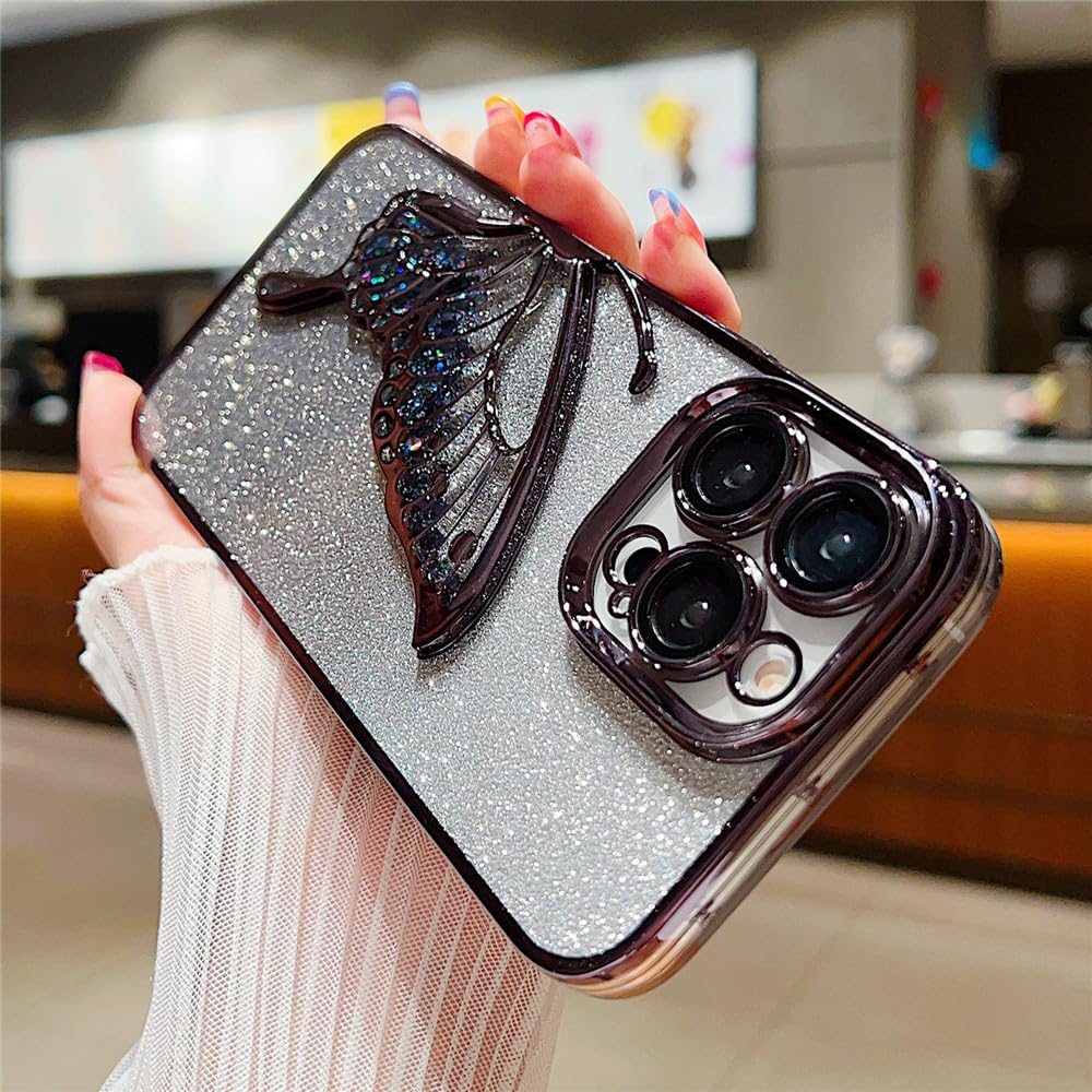 Caka Coque à paillettes pour iPhone 11 pour femmes et filles, coque de téléphone liquide scintillante avec protecteur d'écran, accessoires de sable mouvant flottant, rose