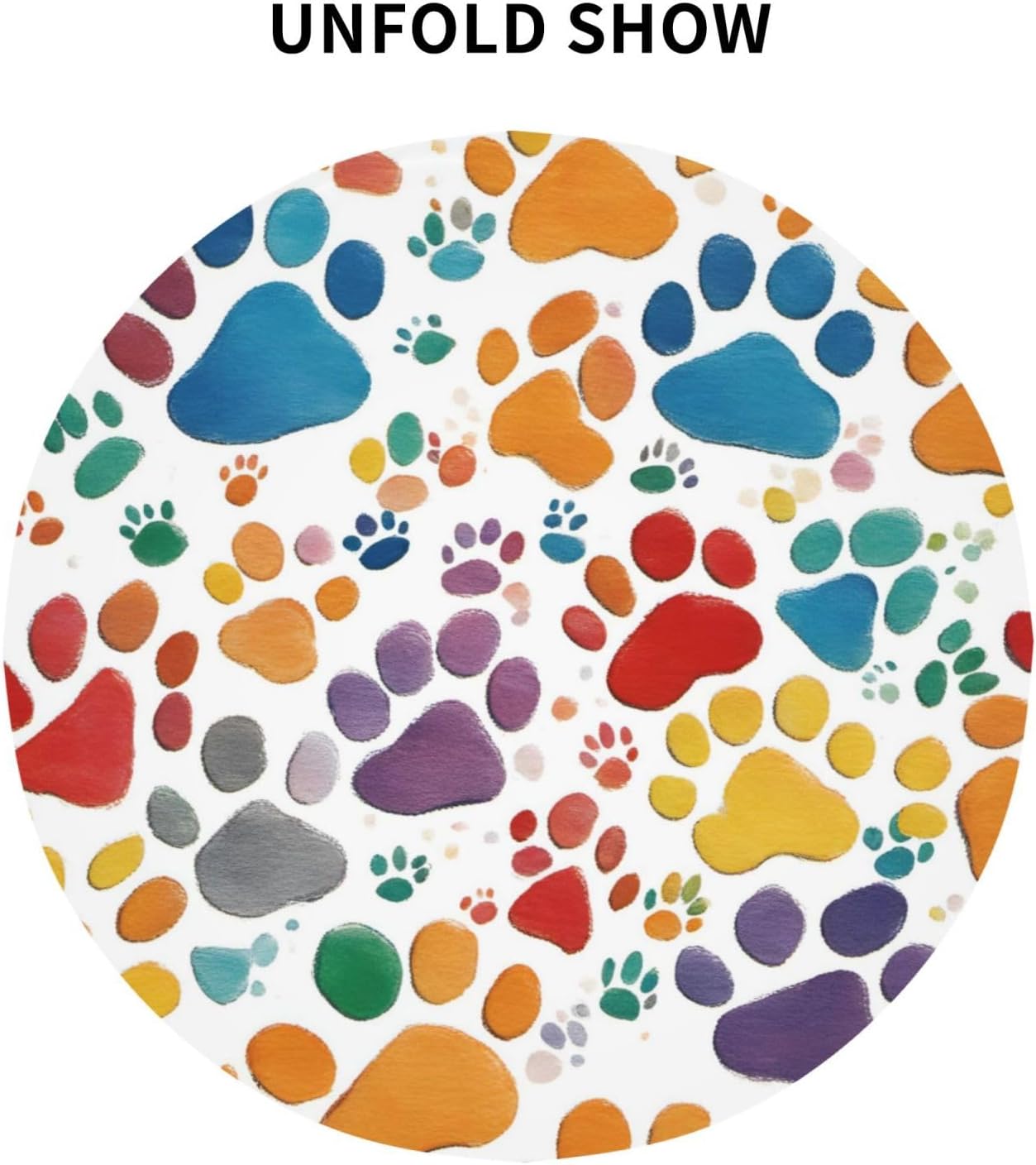 Paw Prints Art 1 Print Wrinkle Free Dining Table Cover for Birthday Party Farmhouse Tablecloths Up to 60 x 60 Inches