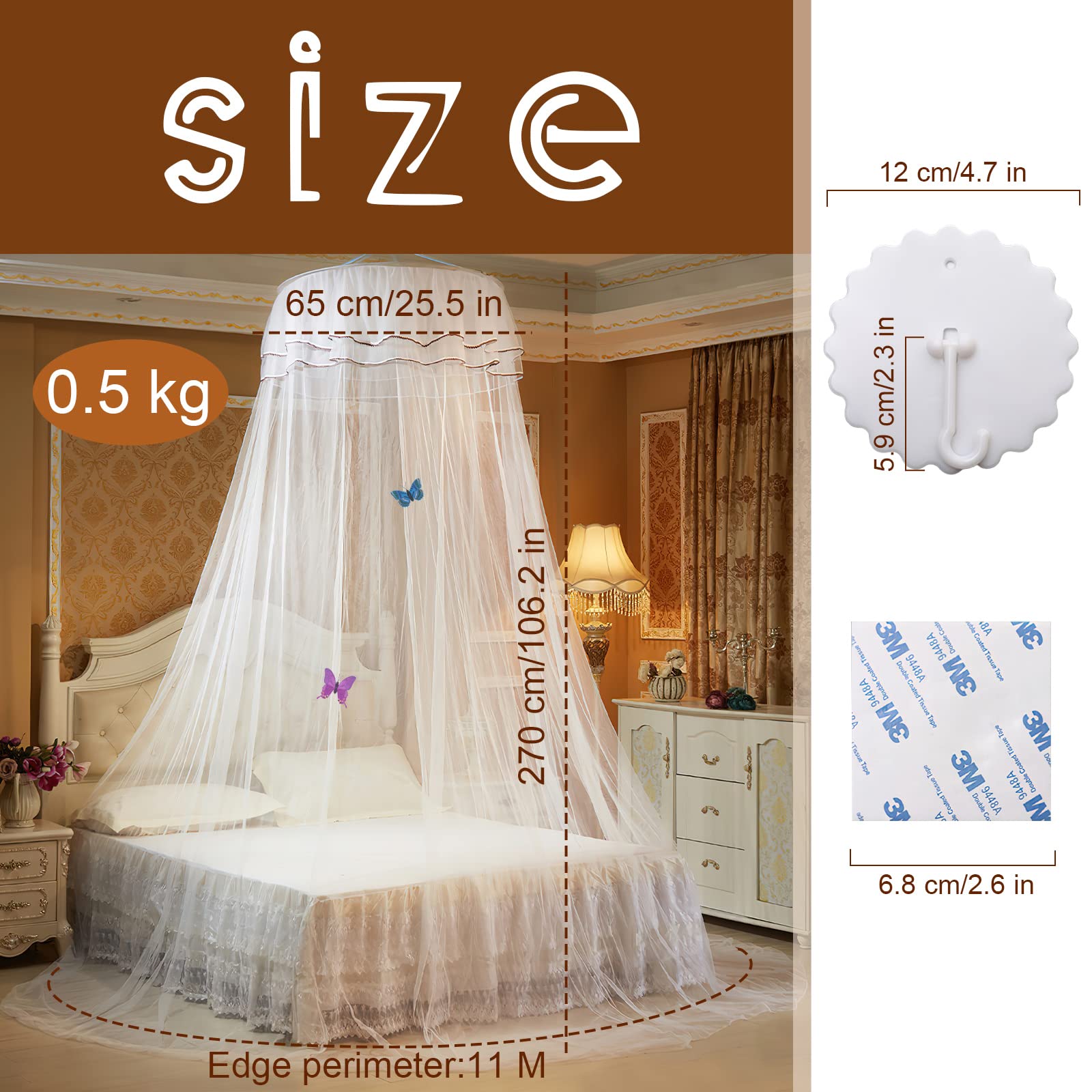 Zanzariera A Baldacchino Per Letti Matrimoniali E Singoli - XL, Per Interni Ed Esterni - Foto 4