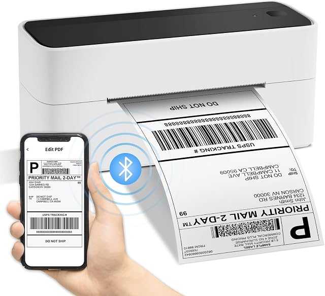 Phomemo Bluetooth Thermal Label Printer, Desktop 4x6 Shipping Label Printer for Shipping Packages Postage Small Business, Compatible with Android&iPhone and Windows,Used for Amazon, Shopify, Ebay