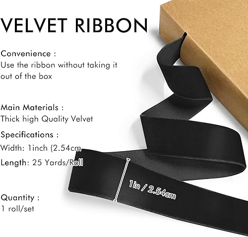 Miniatura 225 de Cinta de terciopelo caqui de 3/8 pulgadas, 25 yardas para árbol de Navidad, envoltura de regalos, ramo de flores, decoraciones de corona
