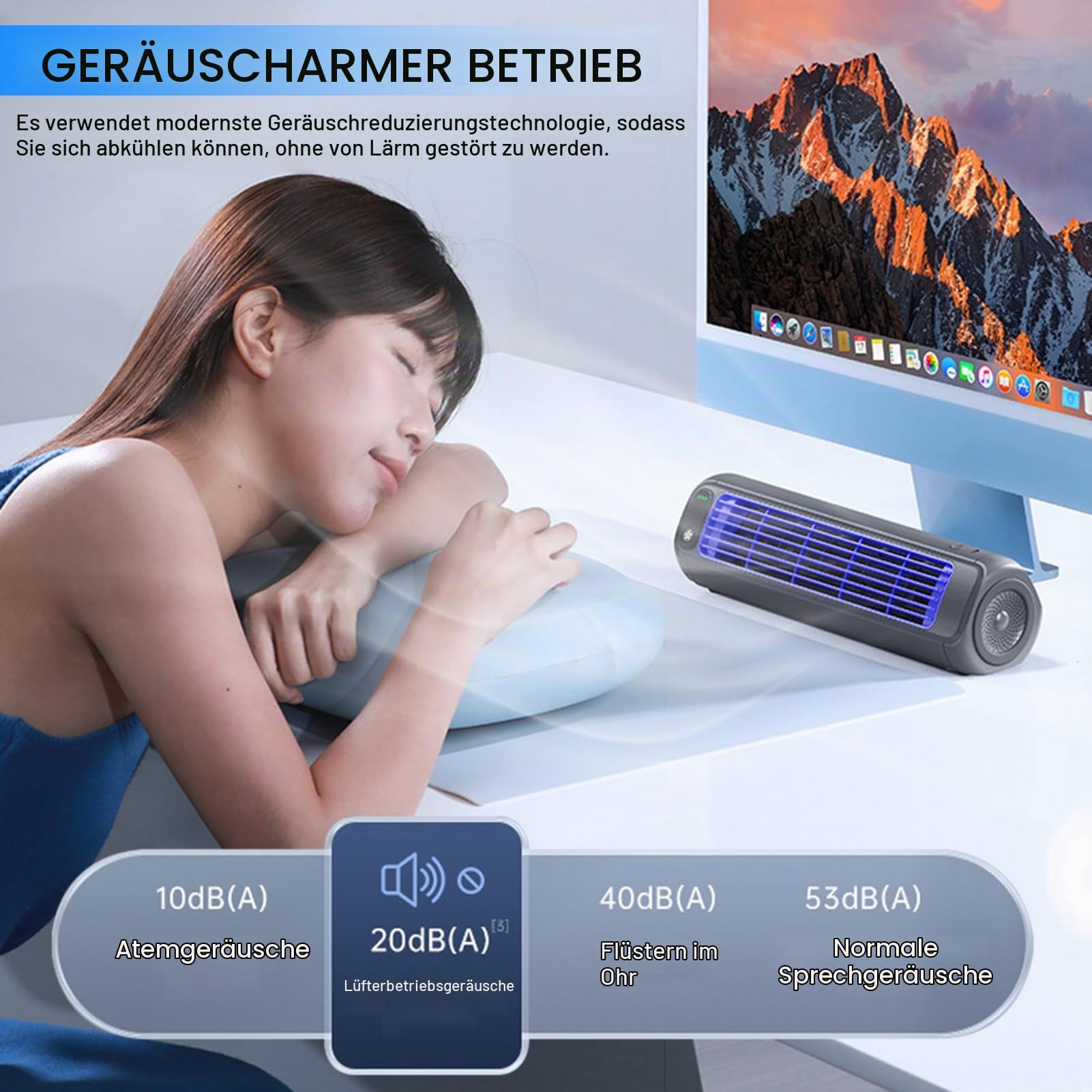 Festberg Cooling Ace ﻿Wand Klimagerät – 3-stufiger, Mobile Air Cooler | ﻿Wand wiederaufladbar Kabelloser Bladeless Evaporative Air Cooler mit 3D-Luftumwälzung, für Küche Schlafzimmer Büro