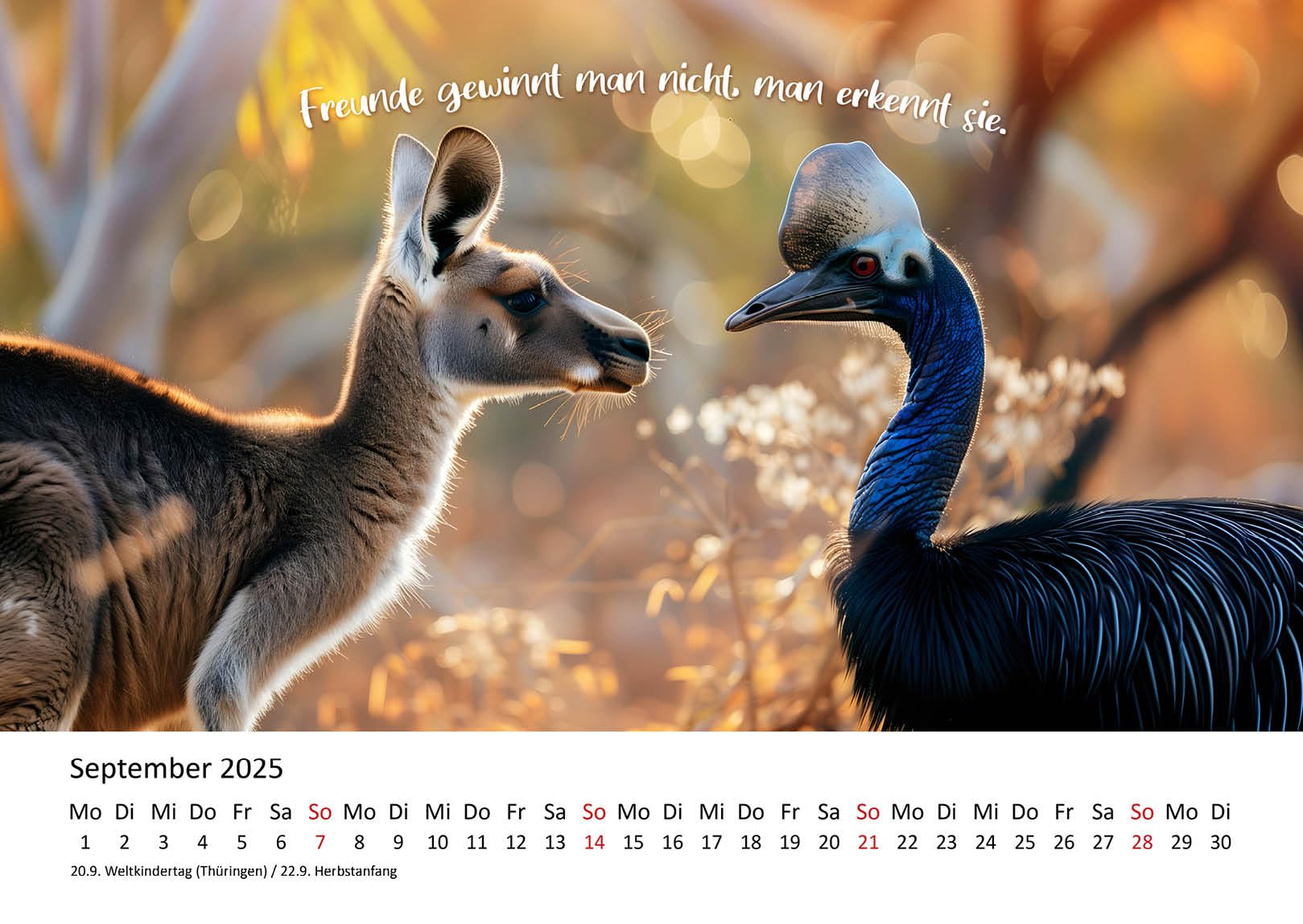 Edition Seidel Calendario Premium Canguros Magistrales Springer 2026 Formato DIN A4 Calendario