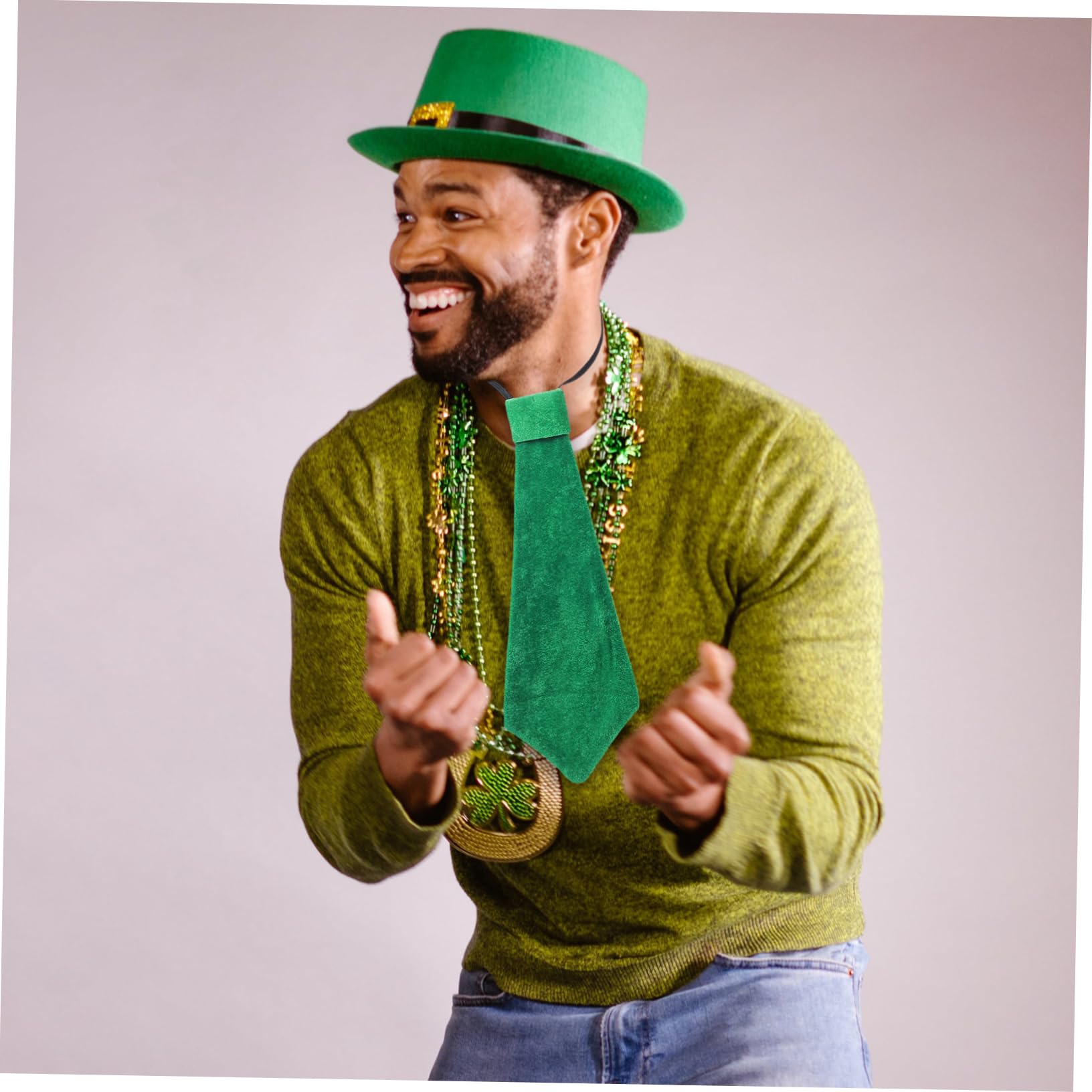 Homoyoyo St Patrick's Day Men's Tie Necktie Bow Tie for Holiday Parties Elegant Party Accessories for Men for Celebrations and Festive Events